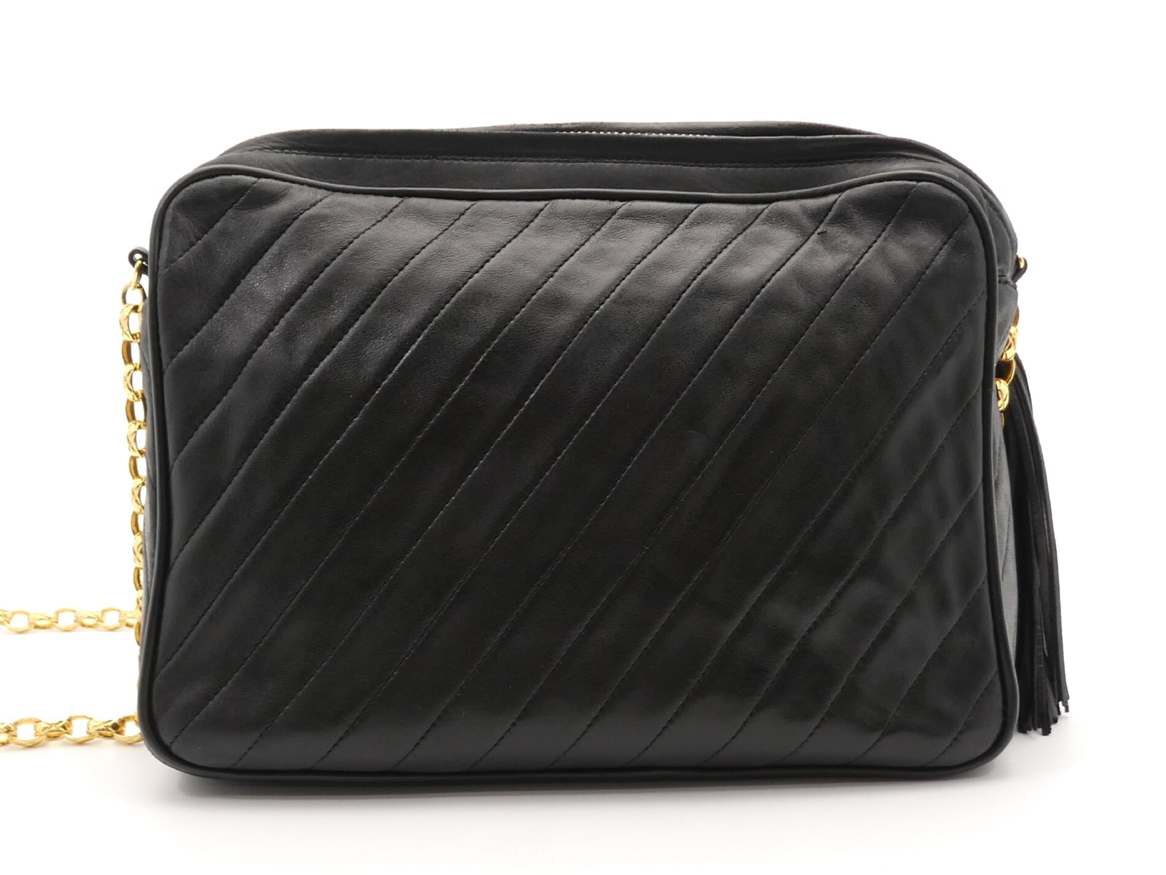 Bias Stitch Coco Mark Fringe Chain Shoulder Bag — view 2