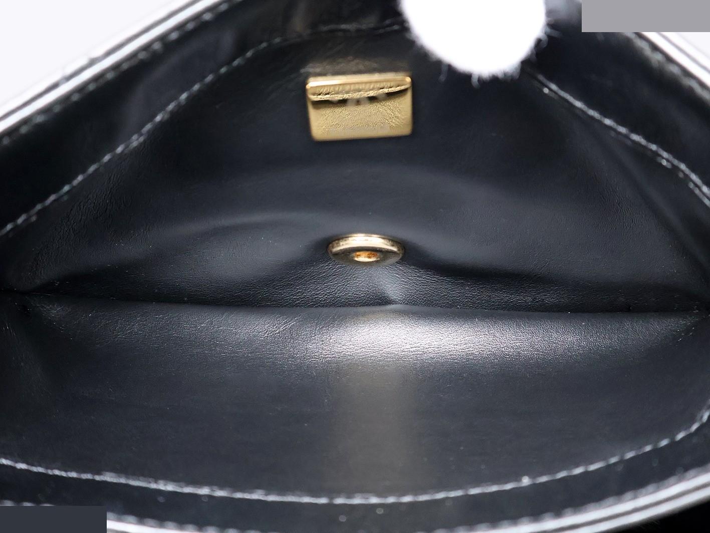 Matelassé Lambskin 2-Way Chain Shoulder Bag, Black — view 11