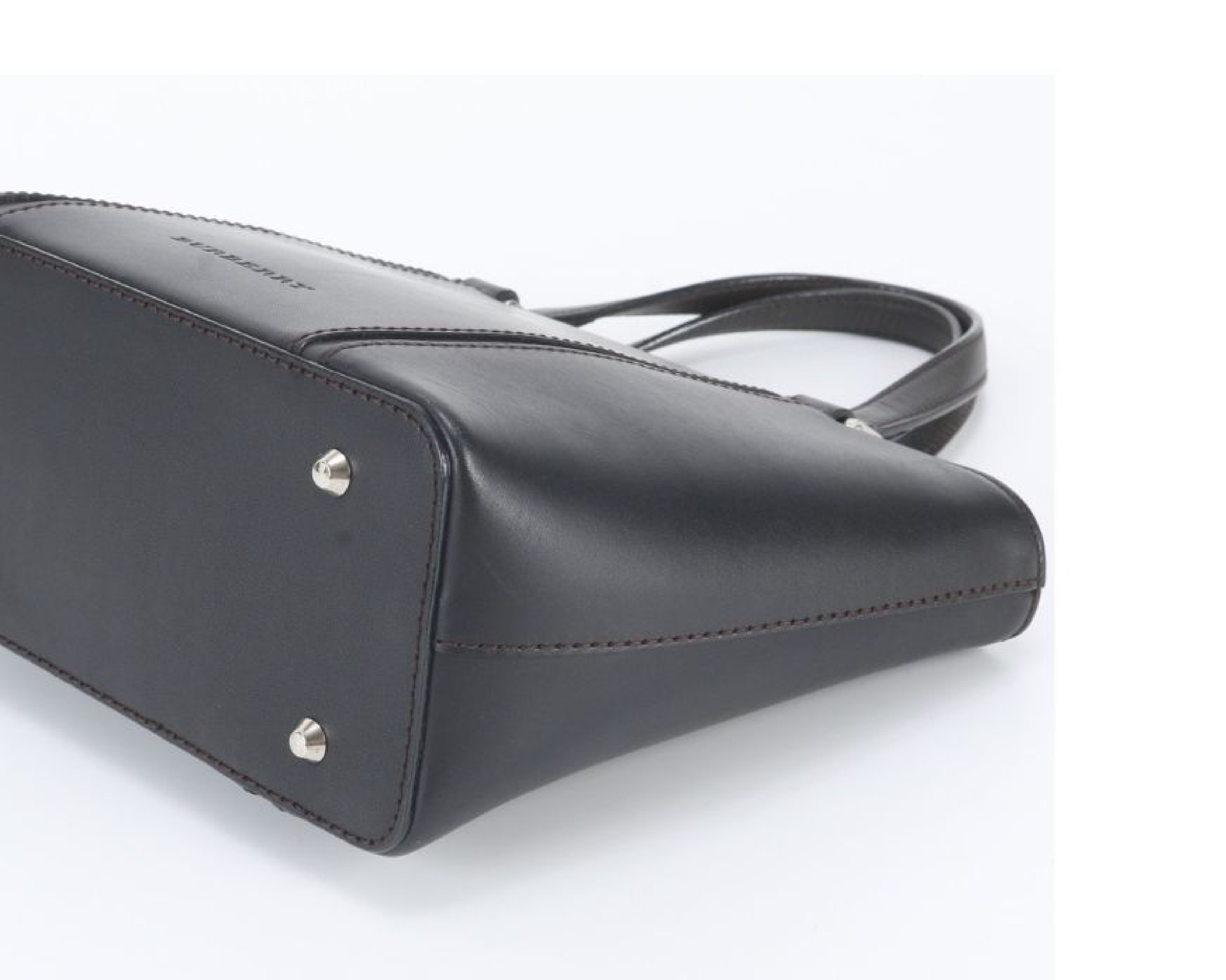 Nova Check Leather Handbag with Check Interior — view 3