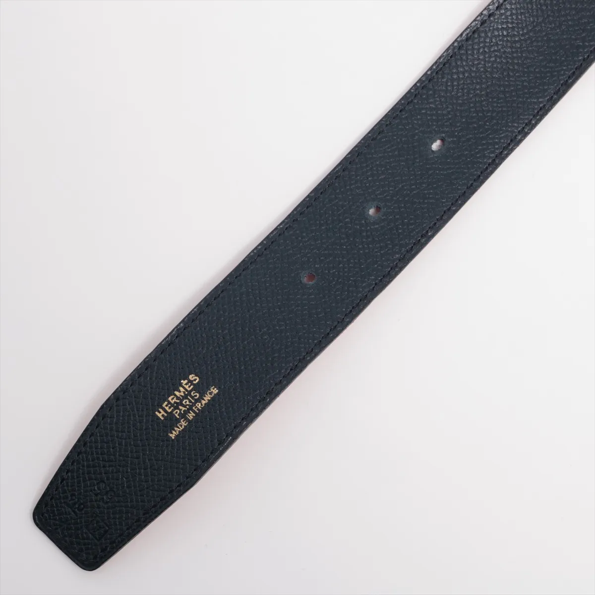 H Belt A:1997 Belt 65 Leather Navy x Red — view 3