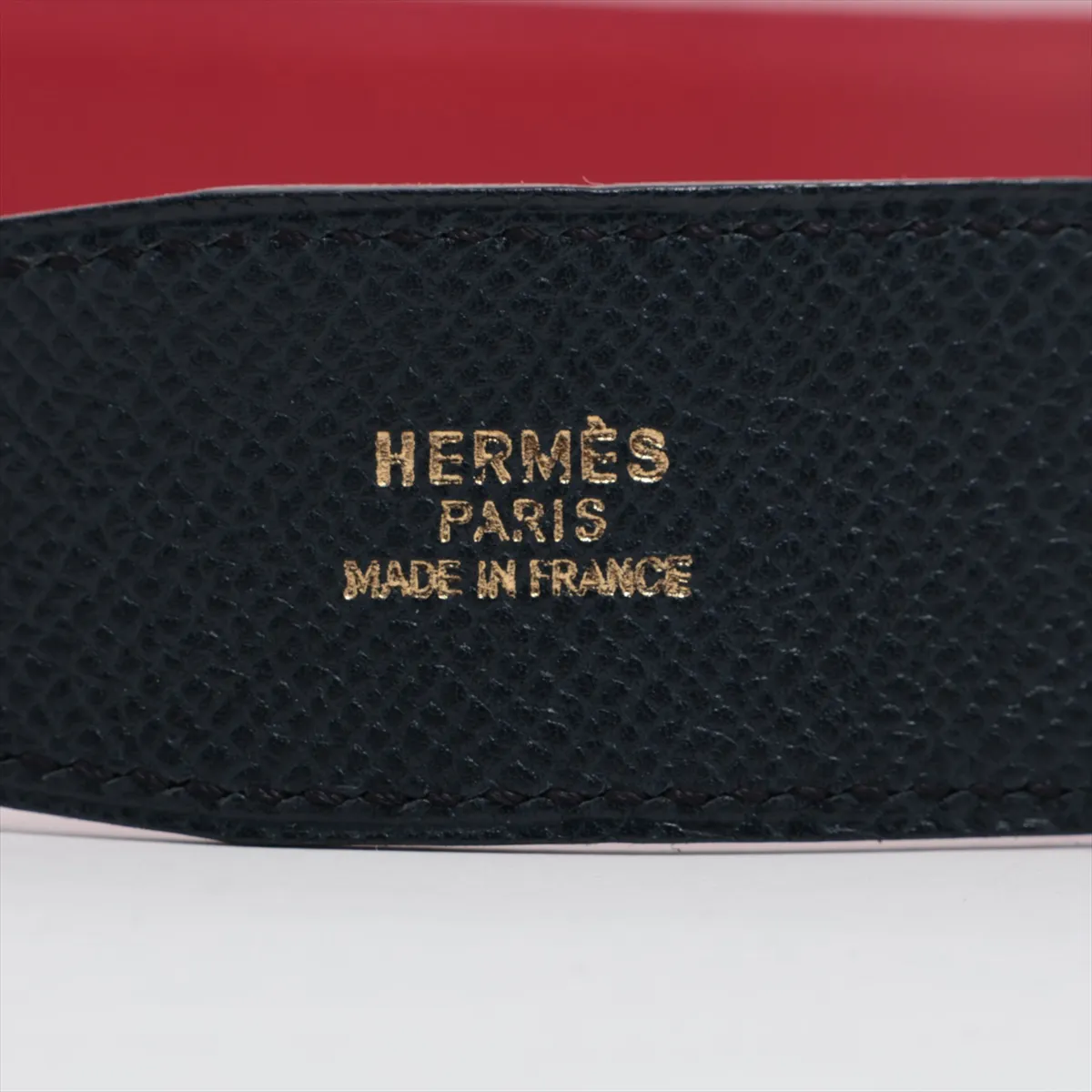 H Belt A:1997 Belt 65 Leather Navy x Red — view 5