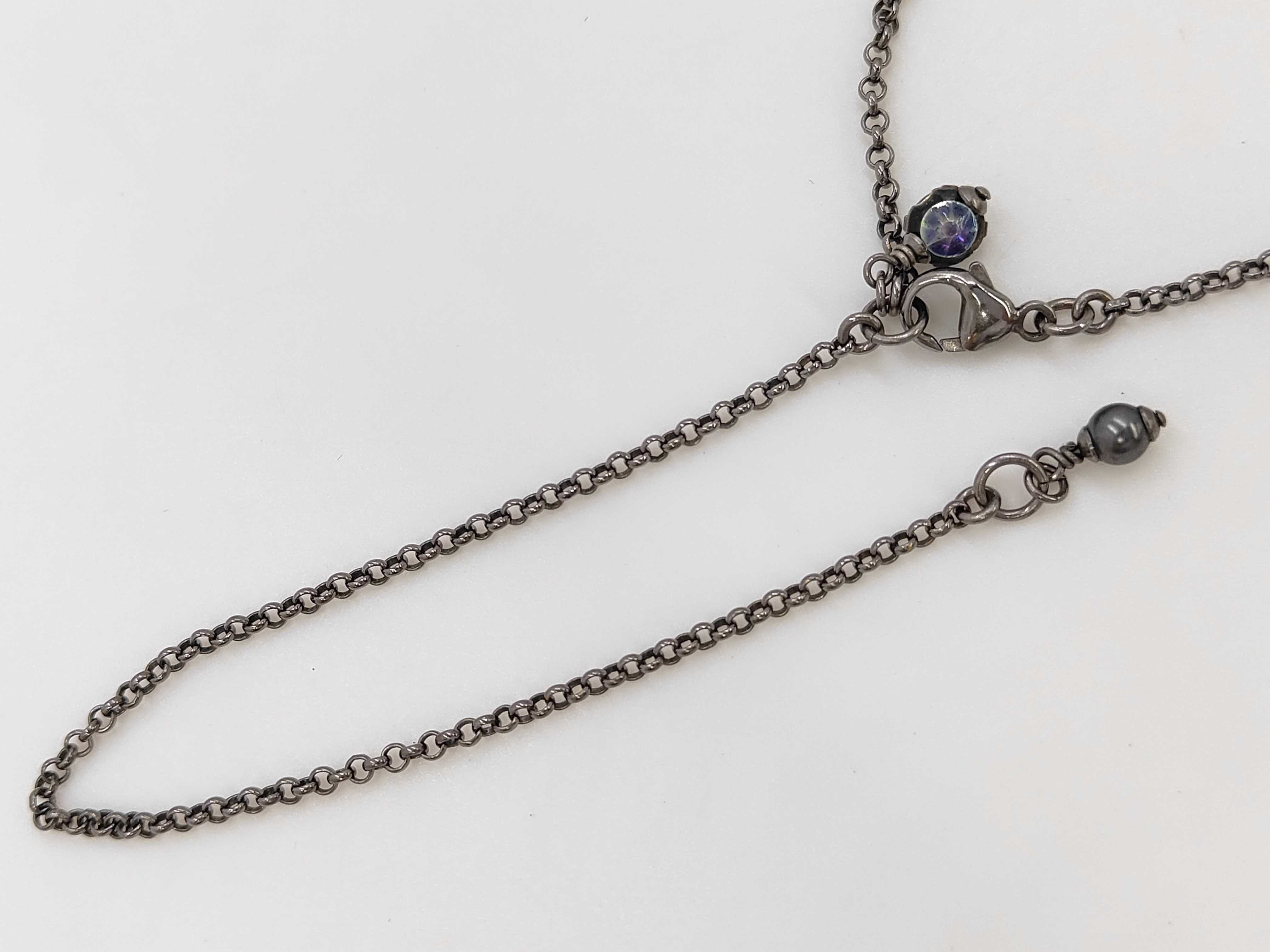 Necklace Coco Mark Gunmetal 17K Pearl Necklace — view 6