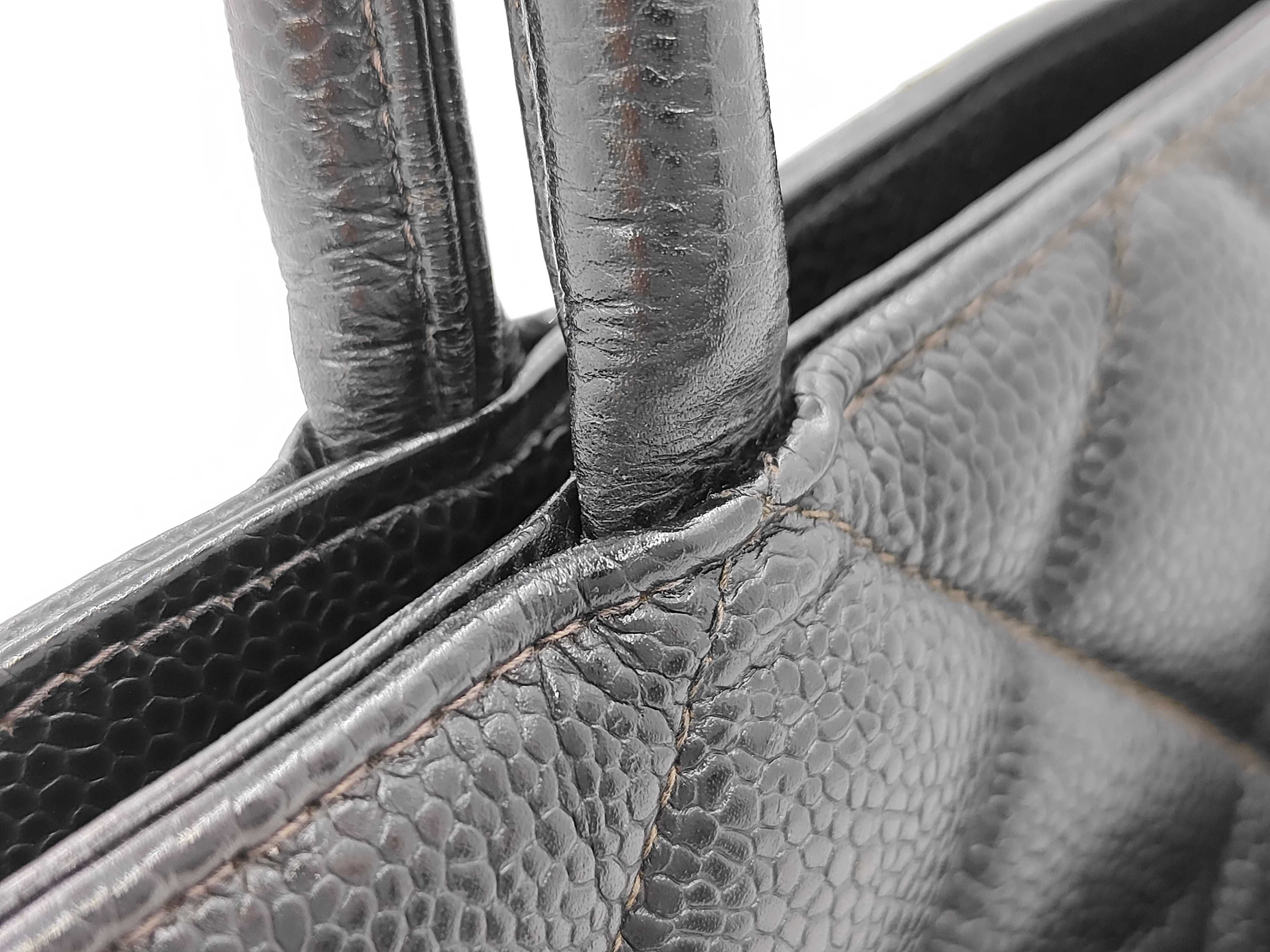 Caviar Skin Reissue Tote Bag, Black, Series 6 Tote Bag — view 3