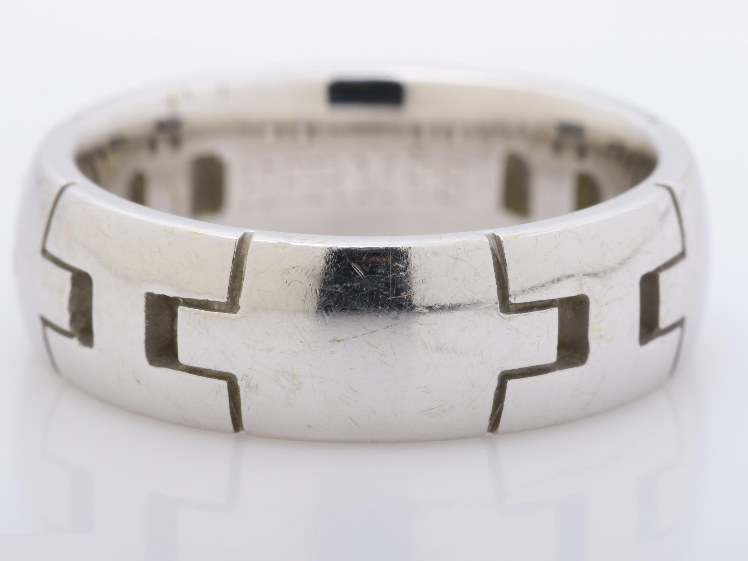 K18WG Hercules Ring, 6g, Size #46, White Gold 750 — view 2