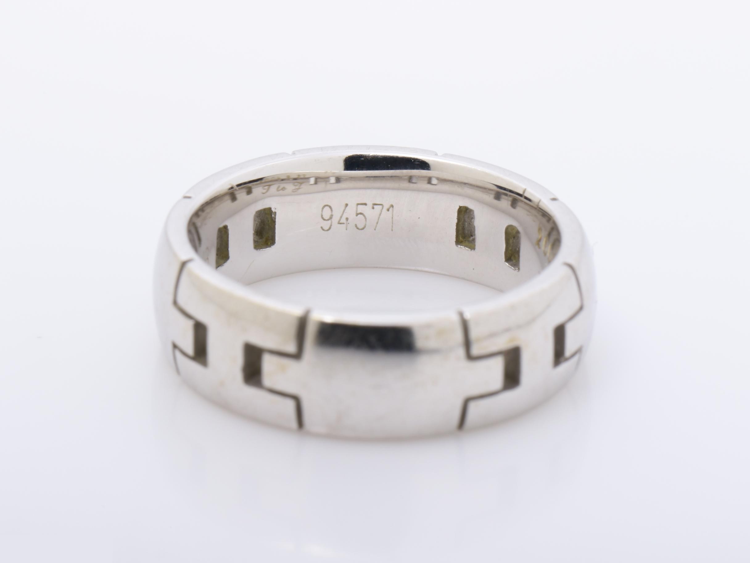 K18WG Hercules Ring, 6g, Size #46, White Gold 750 — view 4