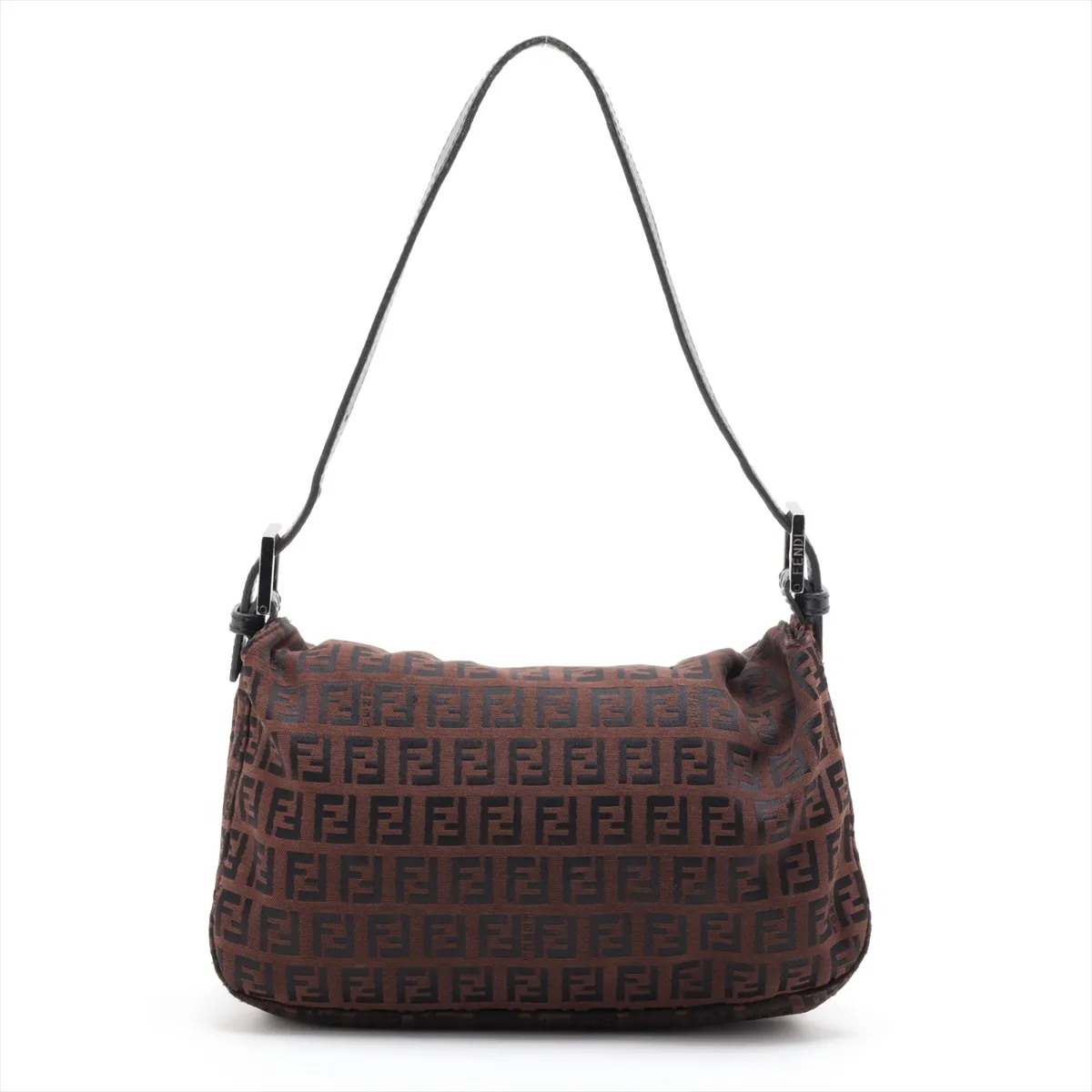 Zucca 8BR003 Canvas x Leather Shoulder Bag Brown — view 2
