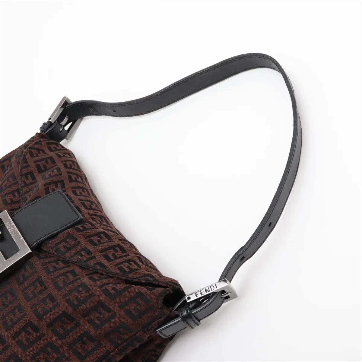 Zucca 8BR003 Canvas x Leather Shoulder Bag Brown — view 5