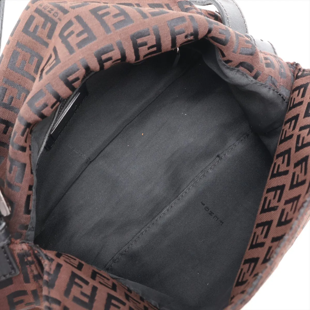 Zucca 8BR003 Canvas x Leather Shoulder Bag Brown — view 6