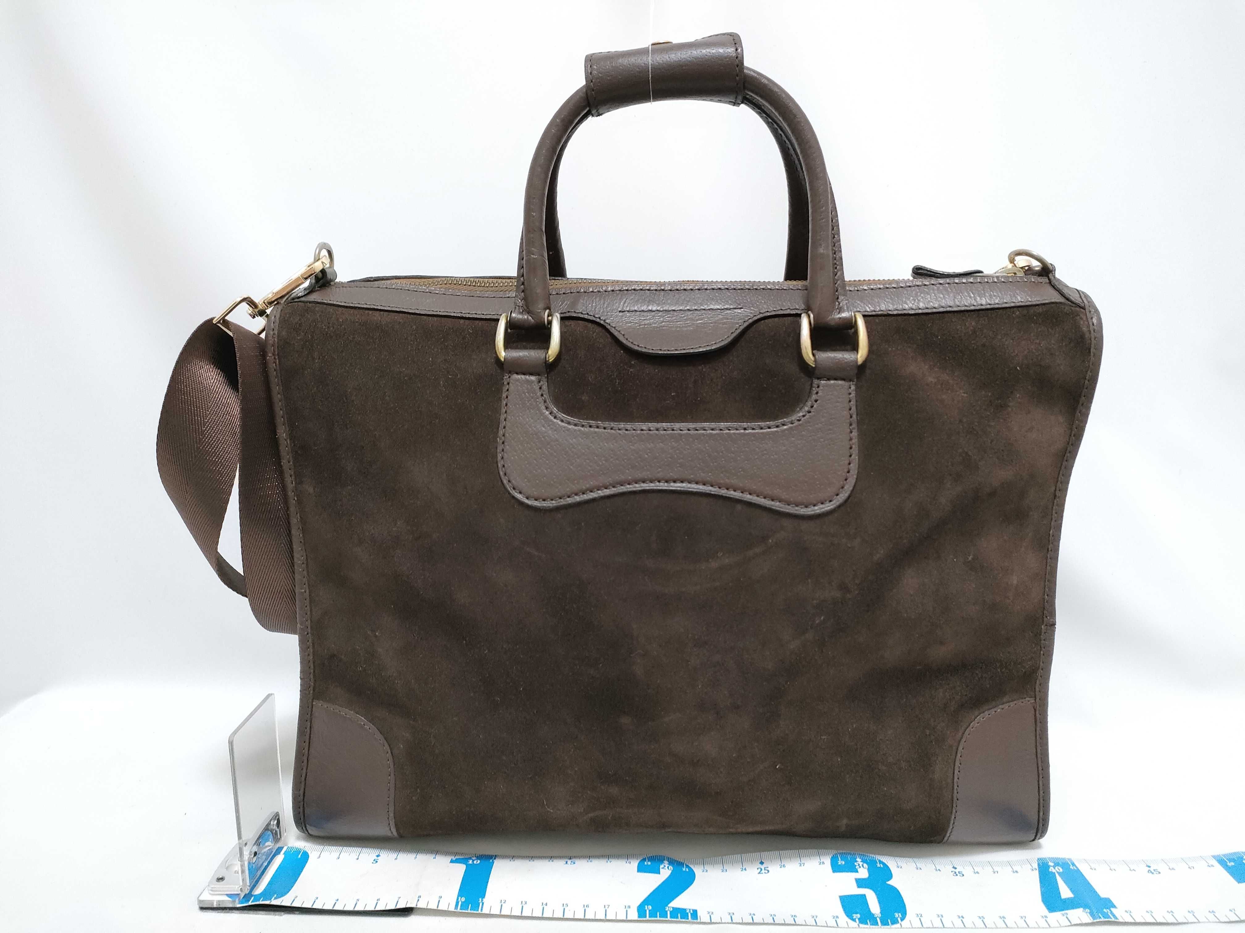 Suede Leather Business Bag Shoulder Bag — view 2