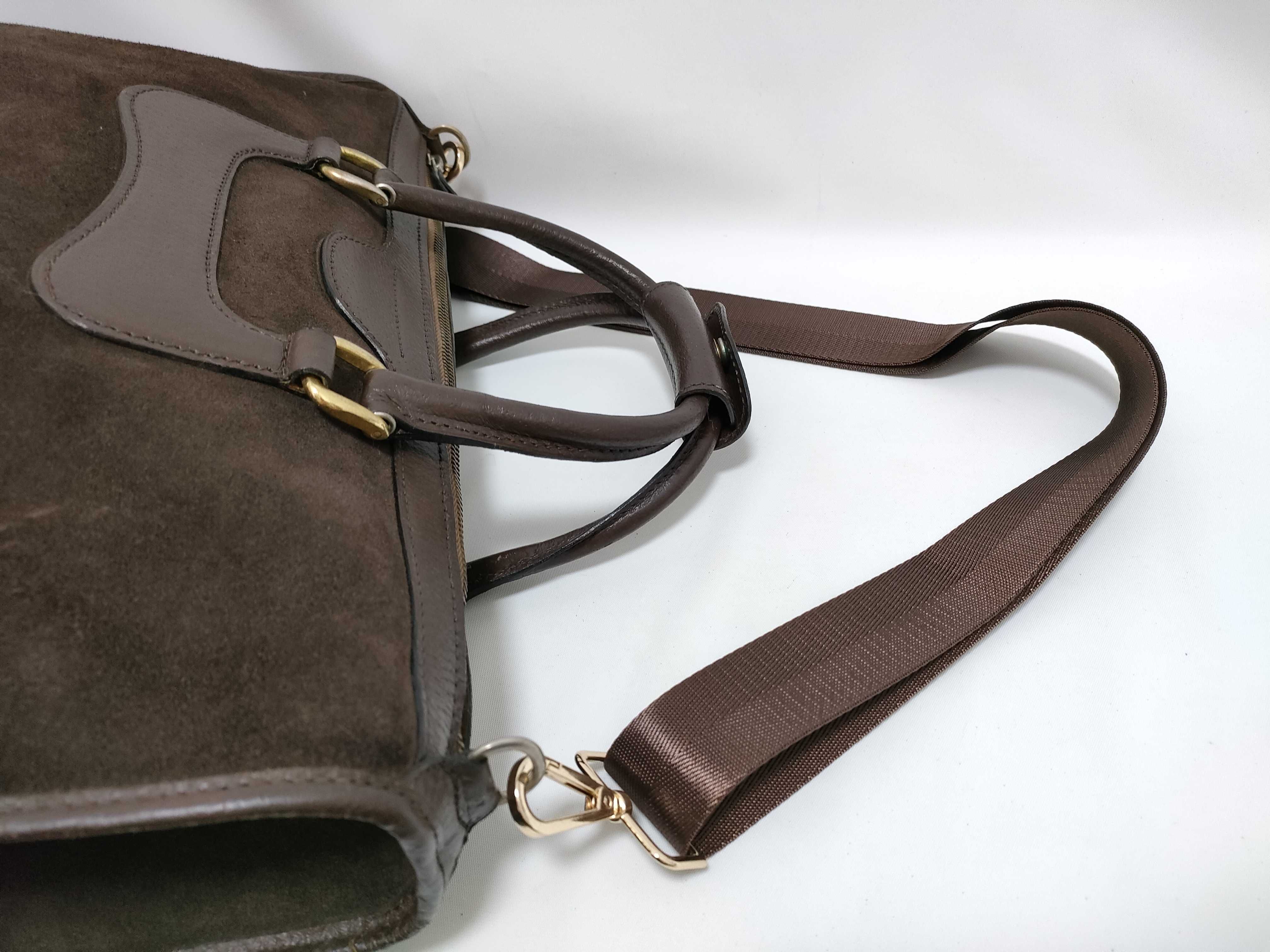 Suede Leather Business Bag Shoulder Bag — view 6