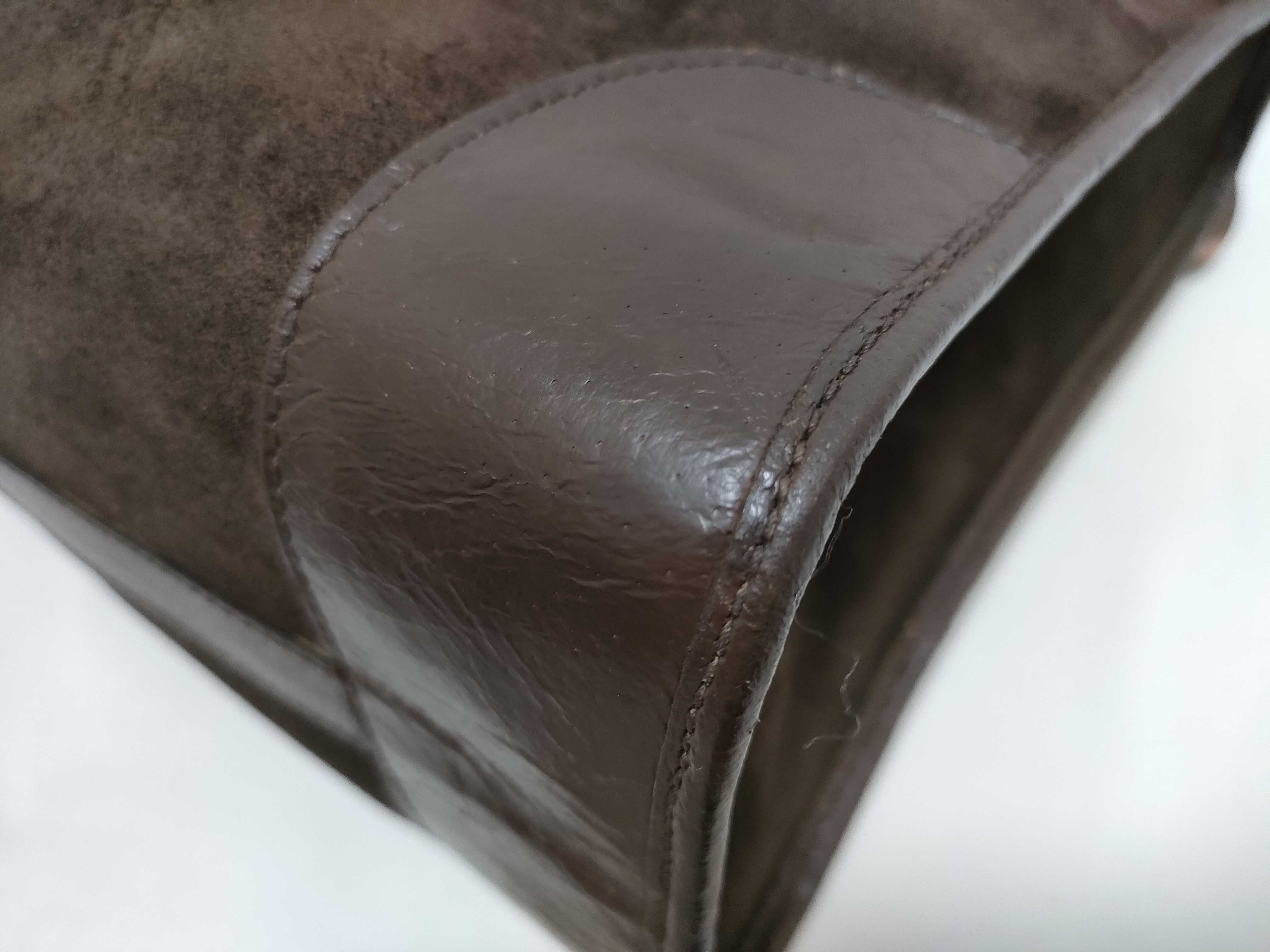 Suede Leather Business Bag Shoulder Bag — view 8