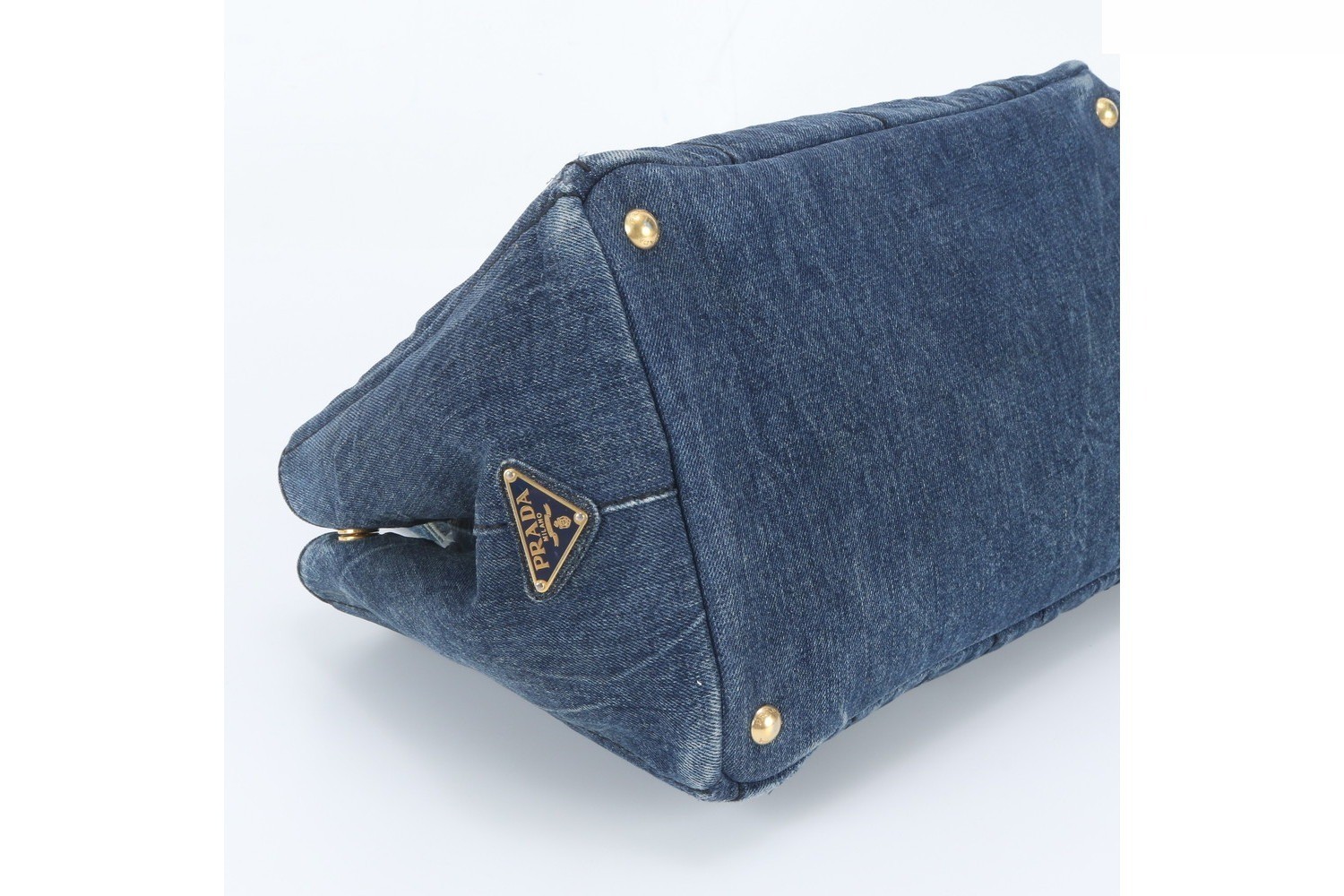 Canapa Denim Triangle Logo Tote Bag (Shoulder Bag) — view 5