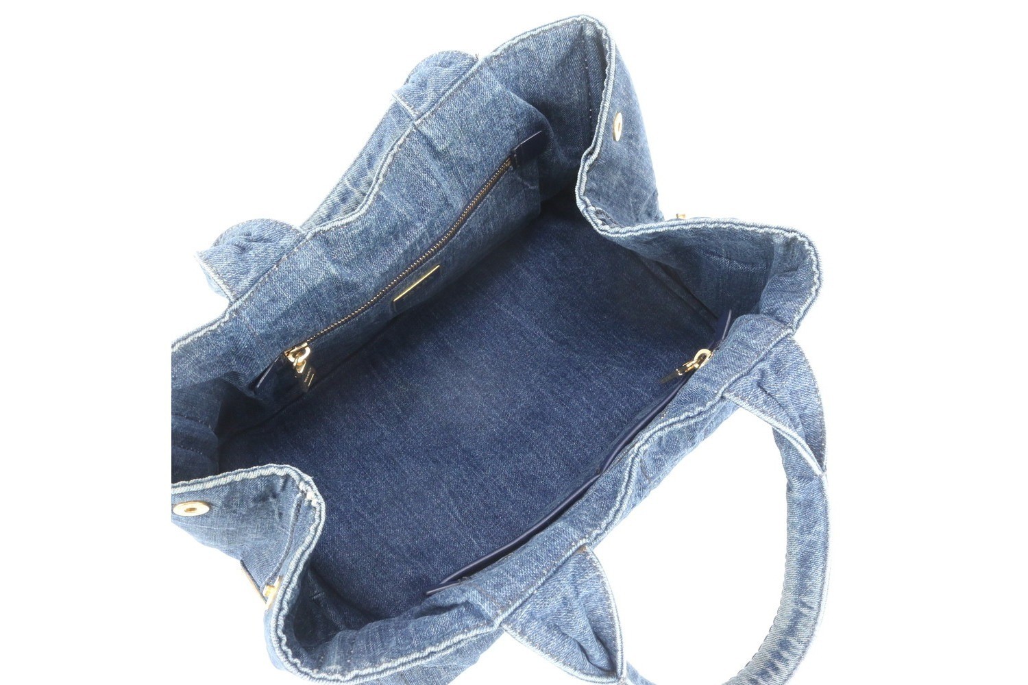 Canapa Denim Triangle Logo Tote Bag (Shoulder Bag) — view 7