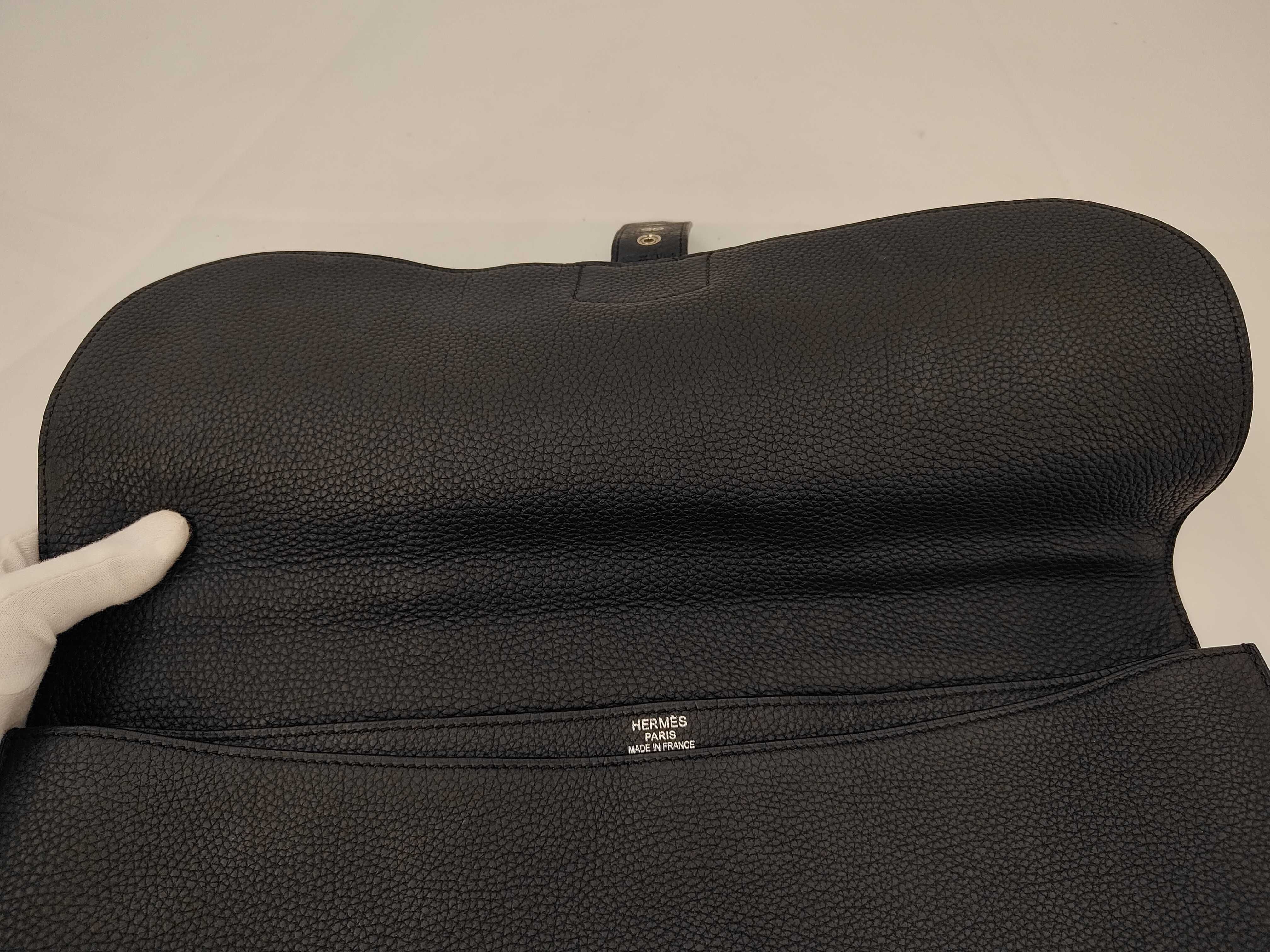 Sac à Dépêches Togo Leather Handbag with Silver Hardware ( Q Stamp) — view 8