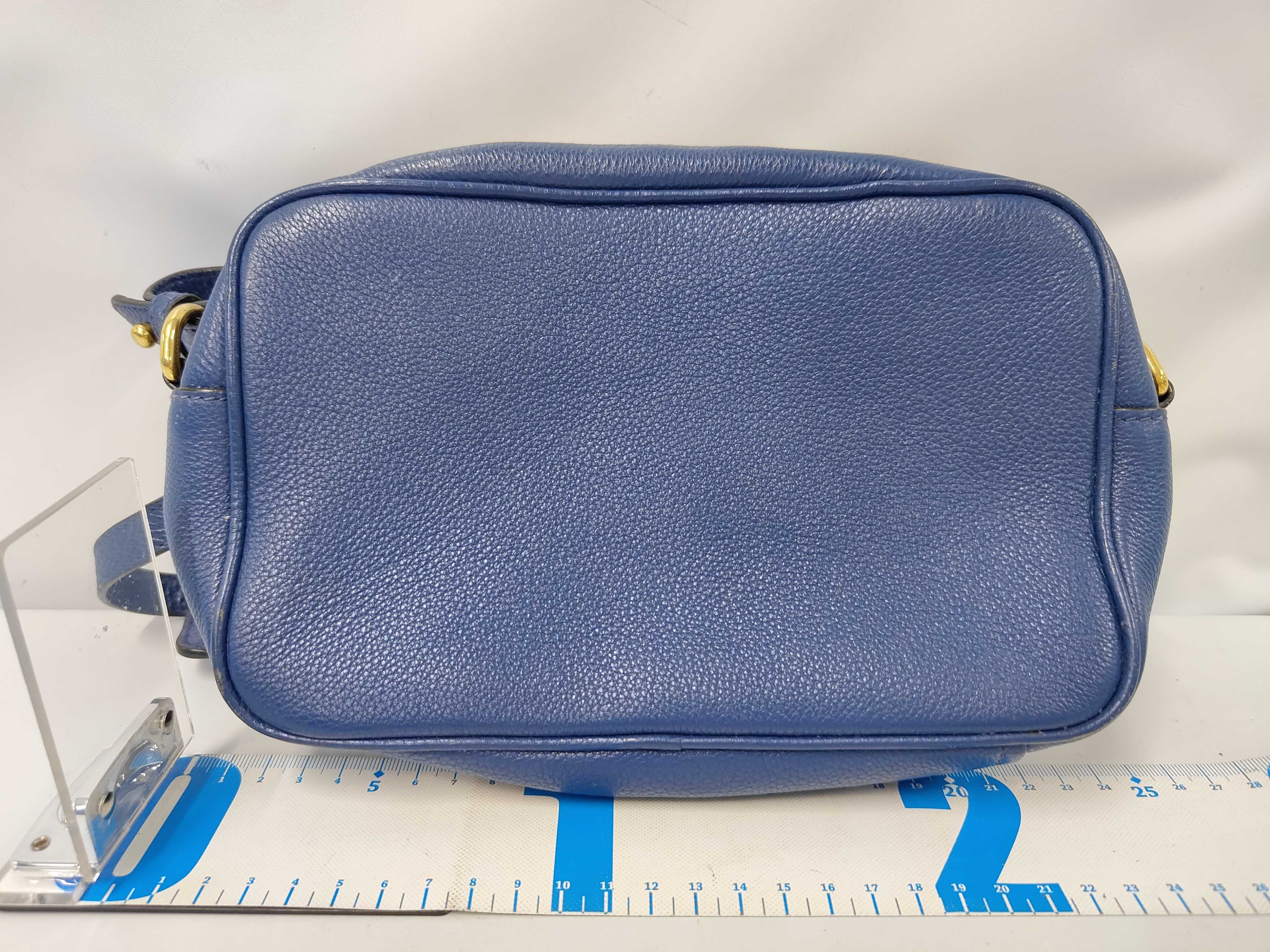 Square Shoulder Bag Vitello Blue Prada Shoulder Bag — view 2