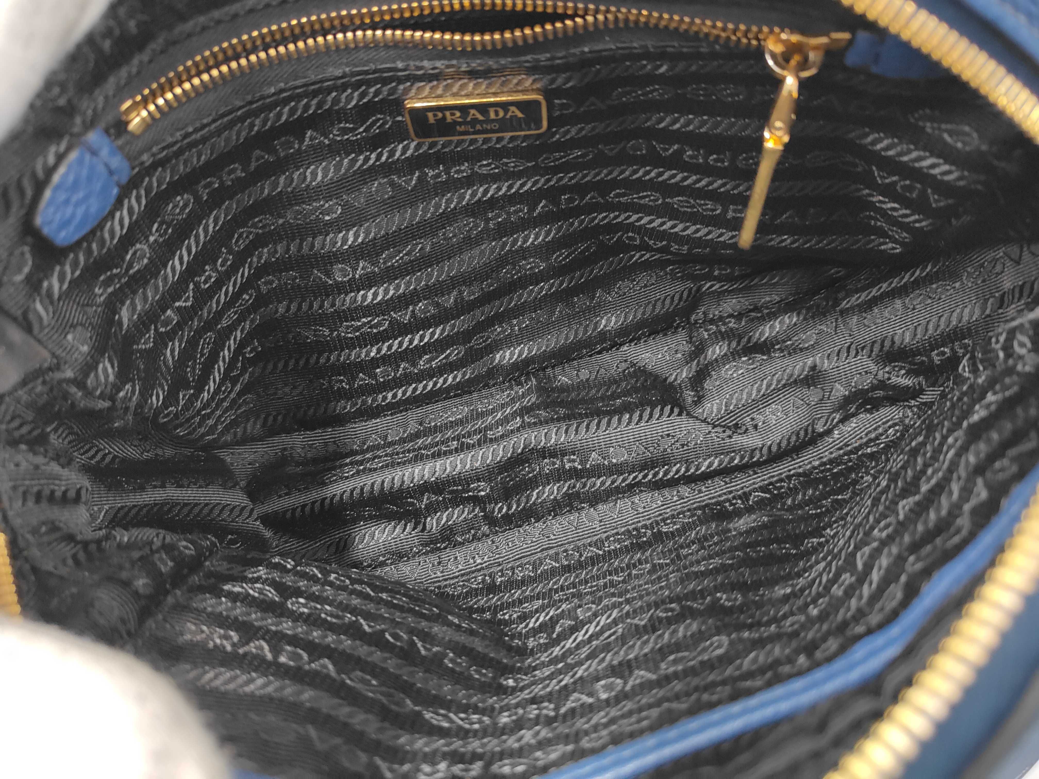 Square Shoulder Bag Vitello Blue Prada Shoulder Bag — view 9