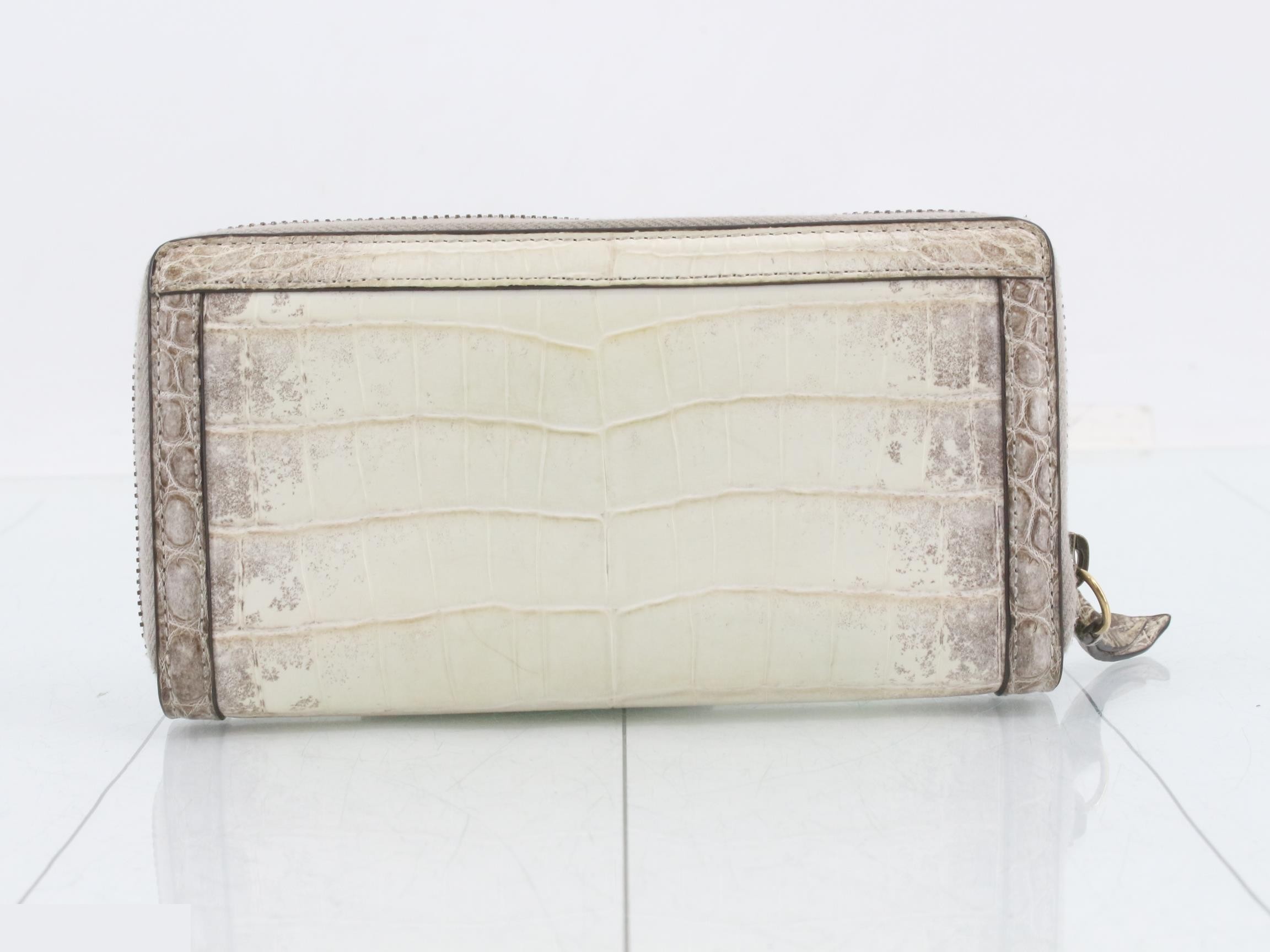 Logo Leather Long Wallet Bamboo Wallet — view 2