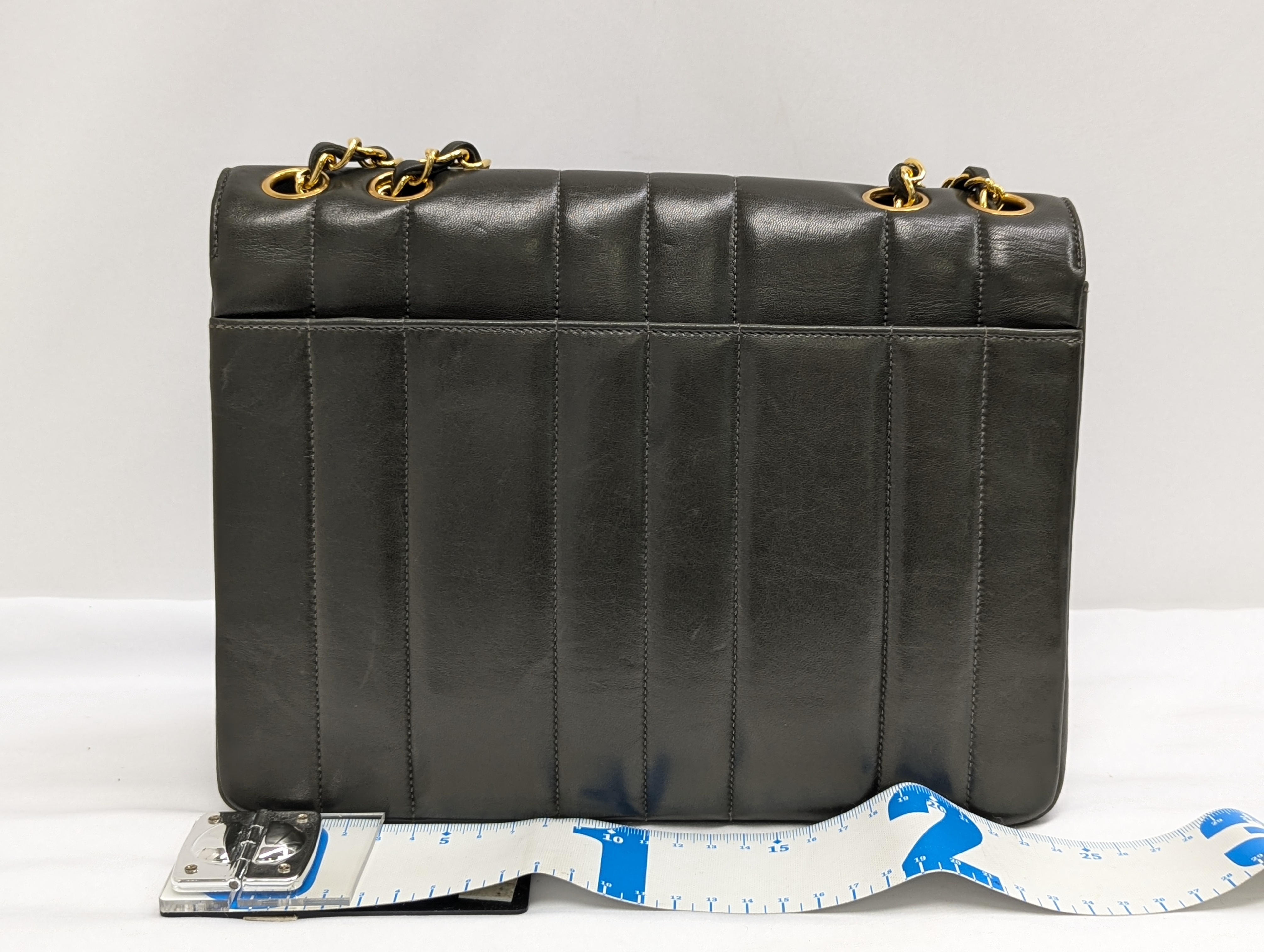 Lambskin Mademoiselle Khaki Chain Shoulder Bag (Serial No. 3) — view 2