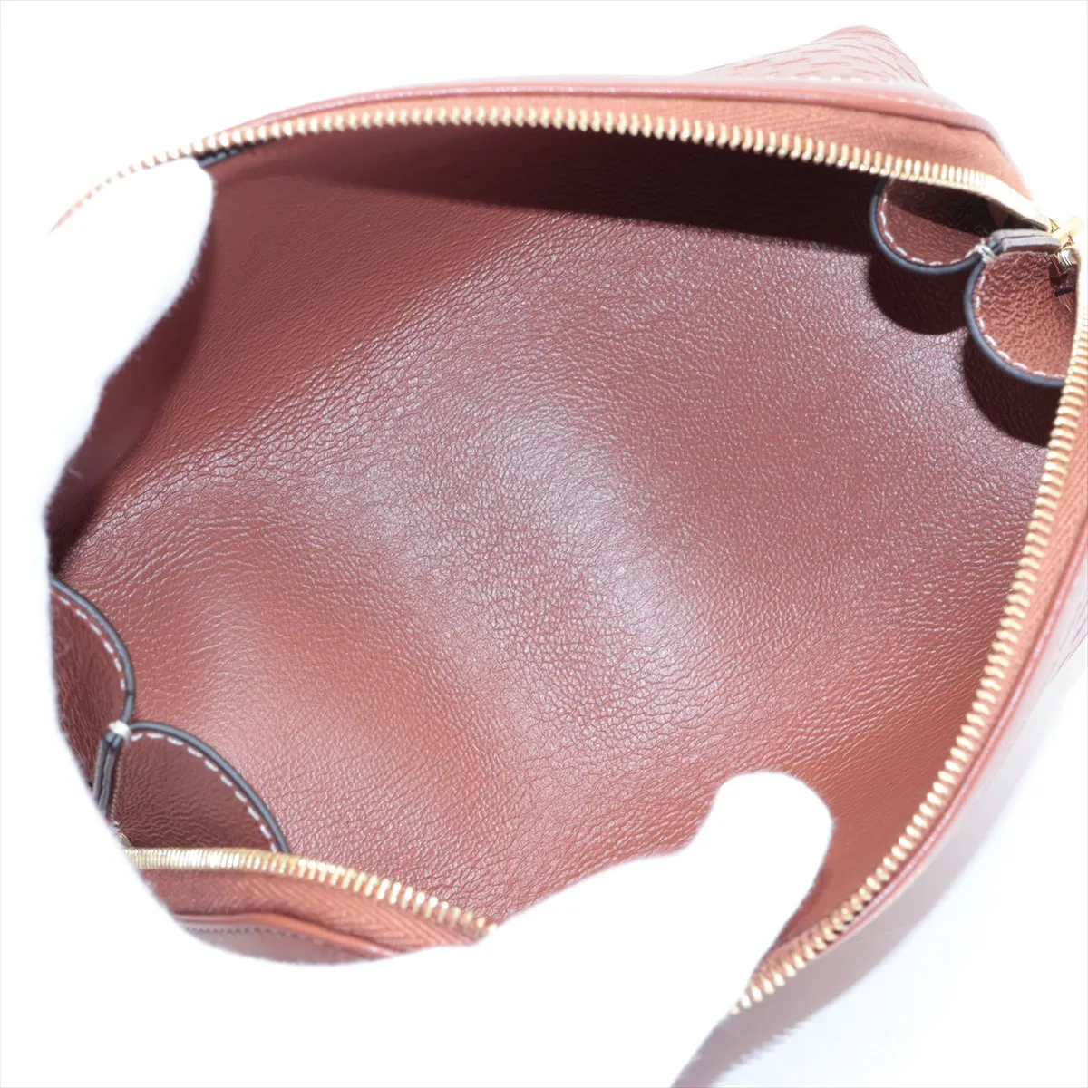 Triomphe Leather Pouch Brown — view 3
