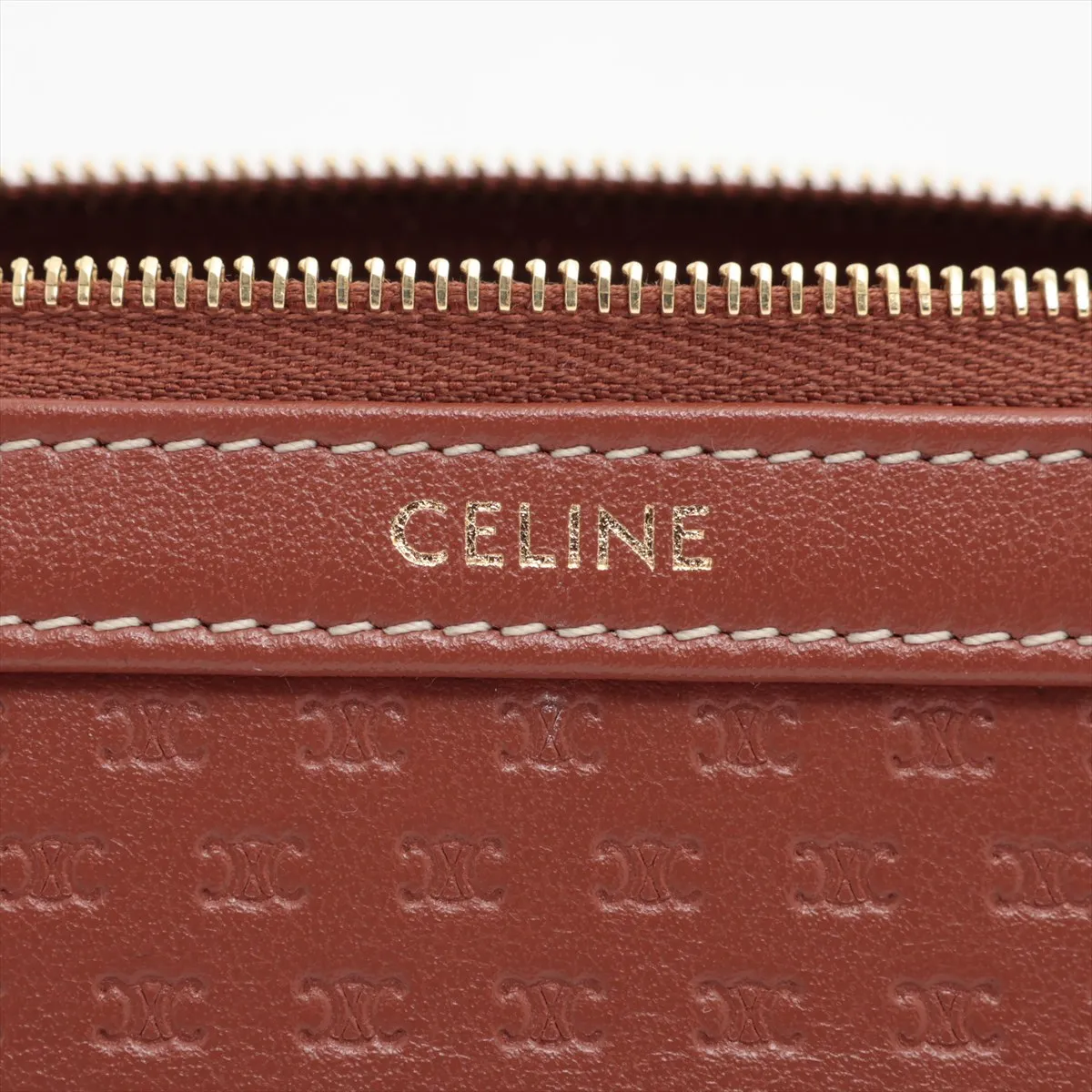 Triomphe Leather Pouch Brown — view 4