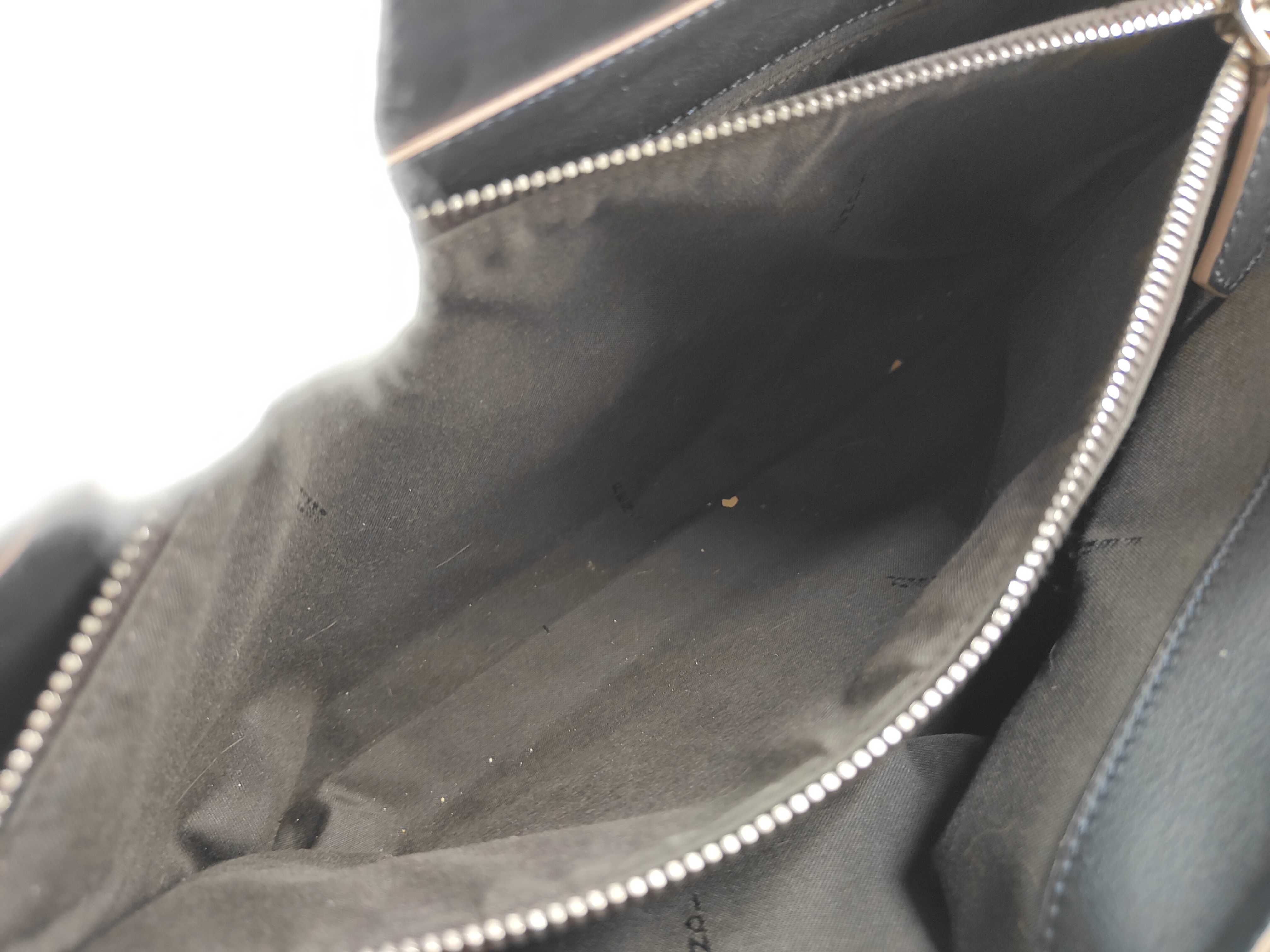 ID-By the Way Cowskin 2-Way Handbag Black #8BL125 with strap — view 11