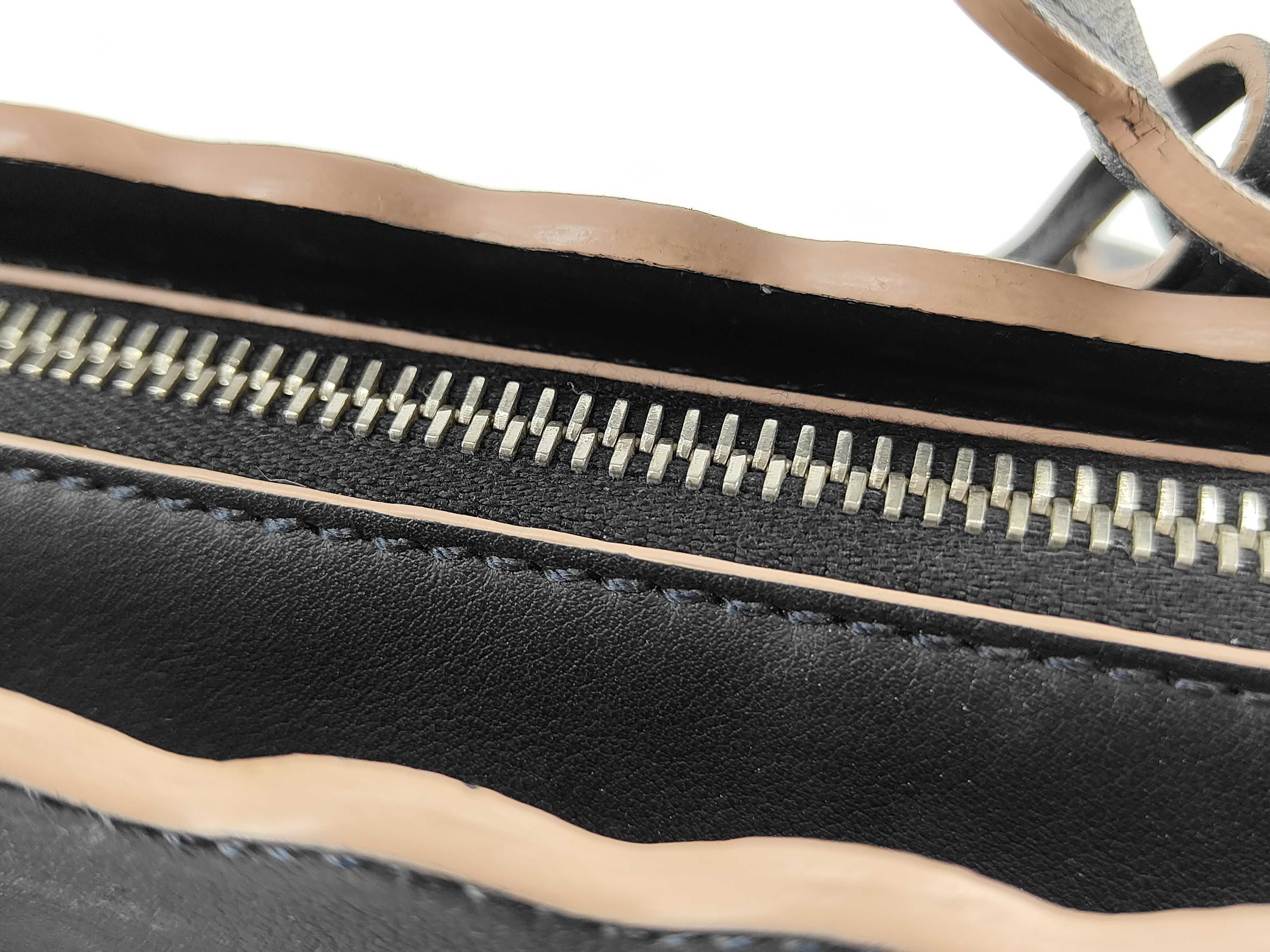 ID-By the Way Cowskin 2-Way Handbag Black #8BL125 with strap — view 5