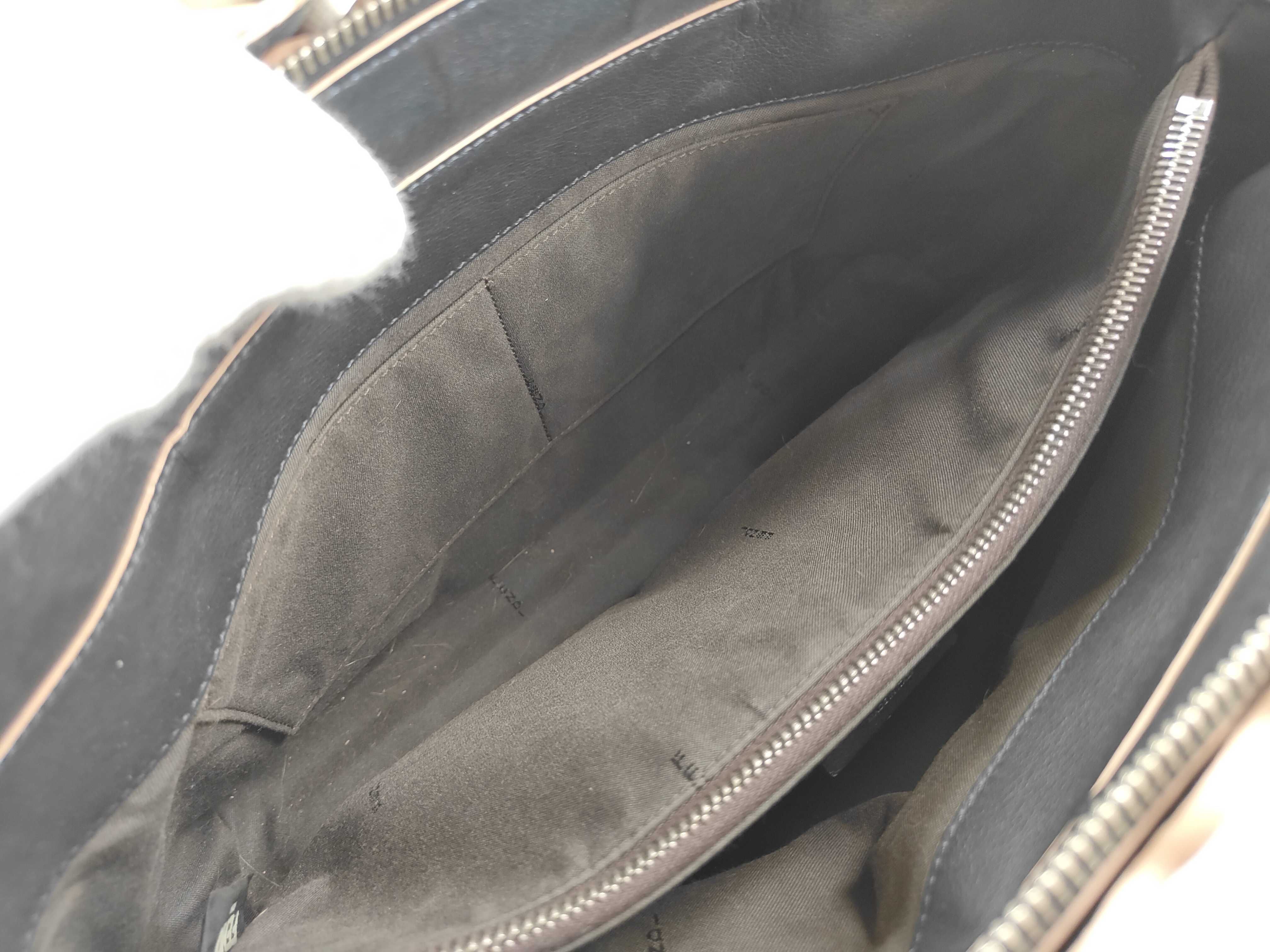 ID-By the Way Cowskin 2-Way Handbag Black #8BL125 with strap — view 10