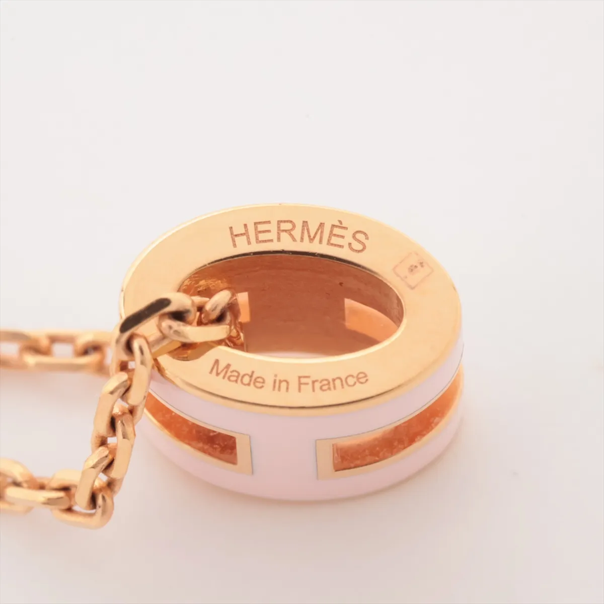 Mini Pop H Necklace, GP Gold x Pink, — view 4