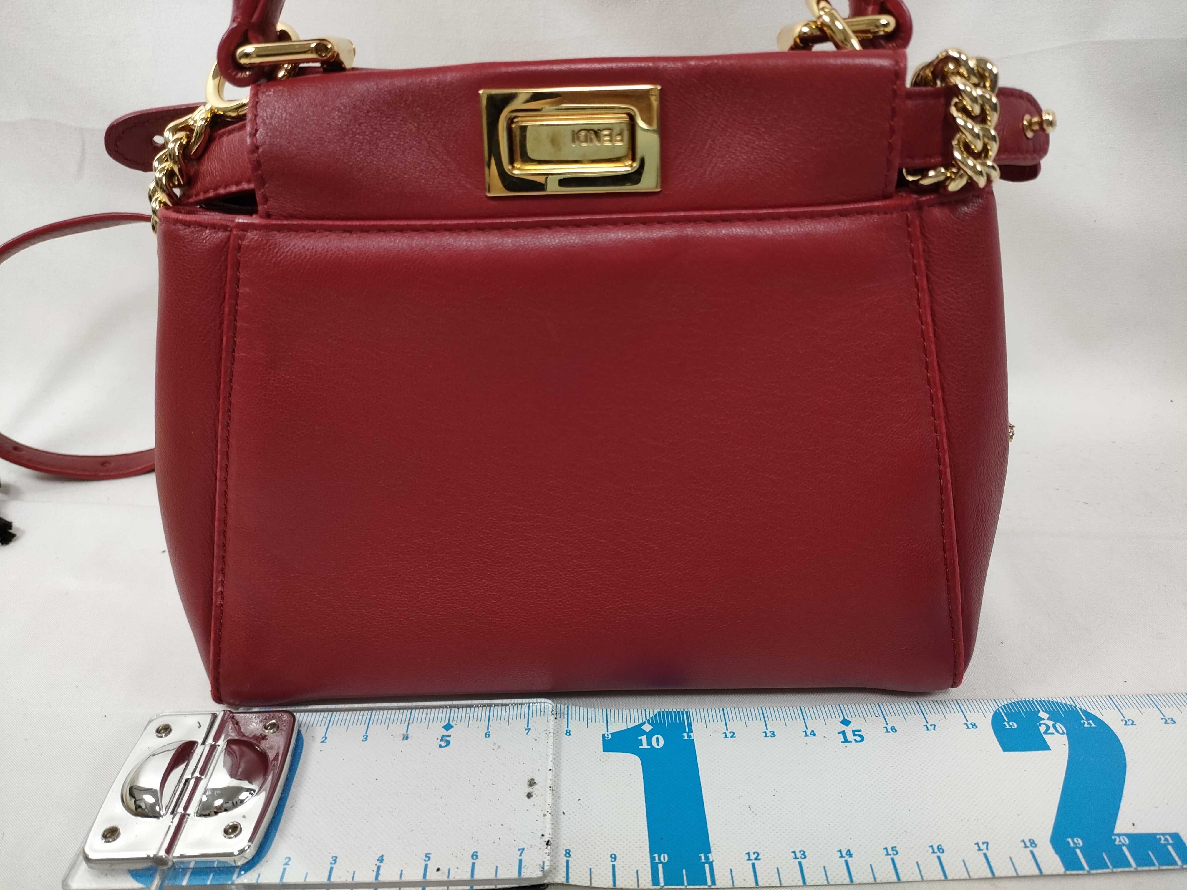 Peekaboo XS Leather 2-Way Handbag, Red, 8BN309 (Shoulder Bag) — view 2
