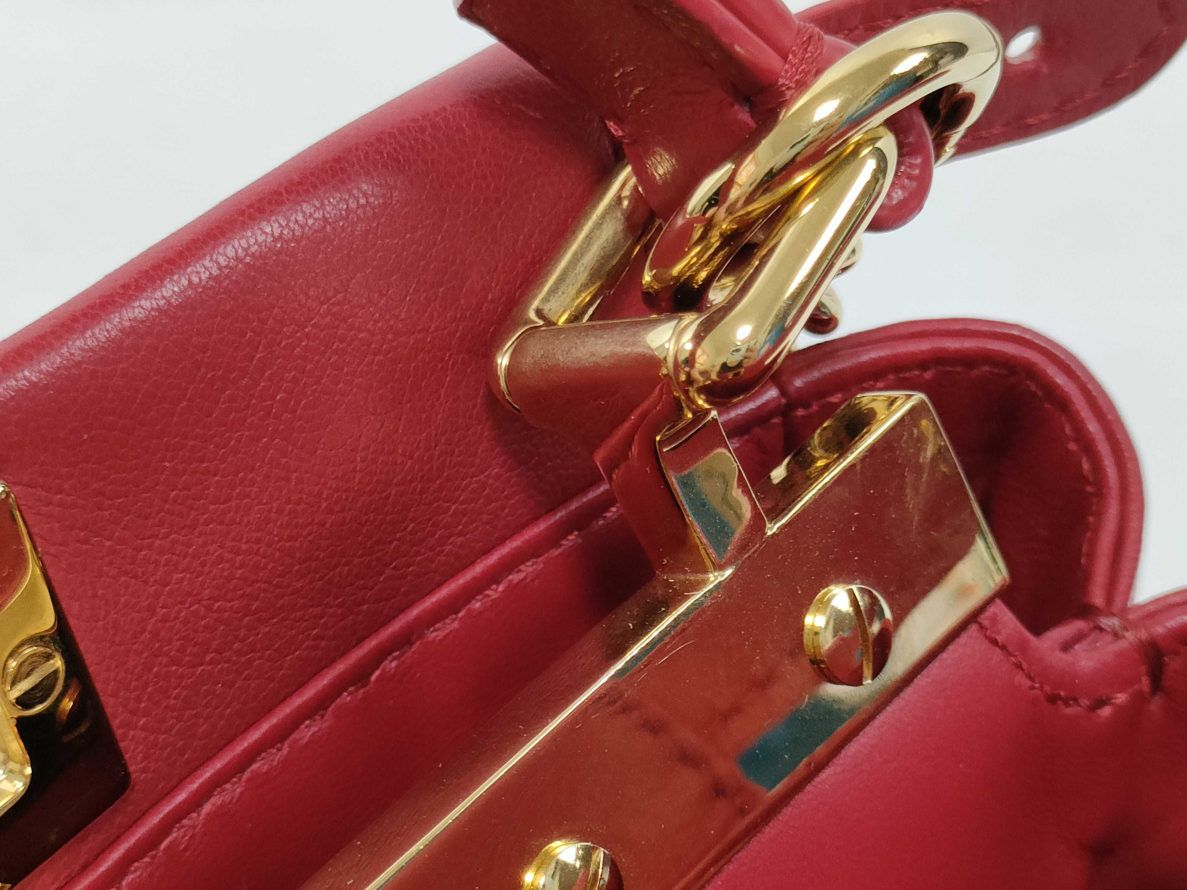 Peekaboo XS Leather 2-Way Handbag, Red, 8BN309 (Shoulder Bag) — view 12