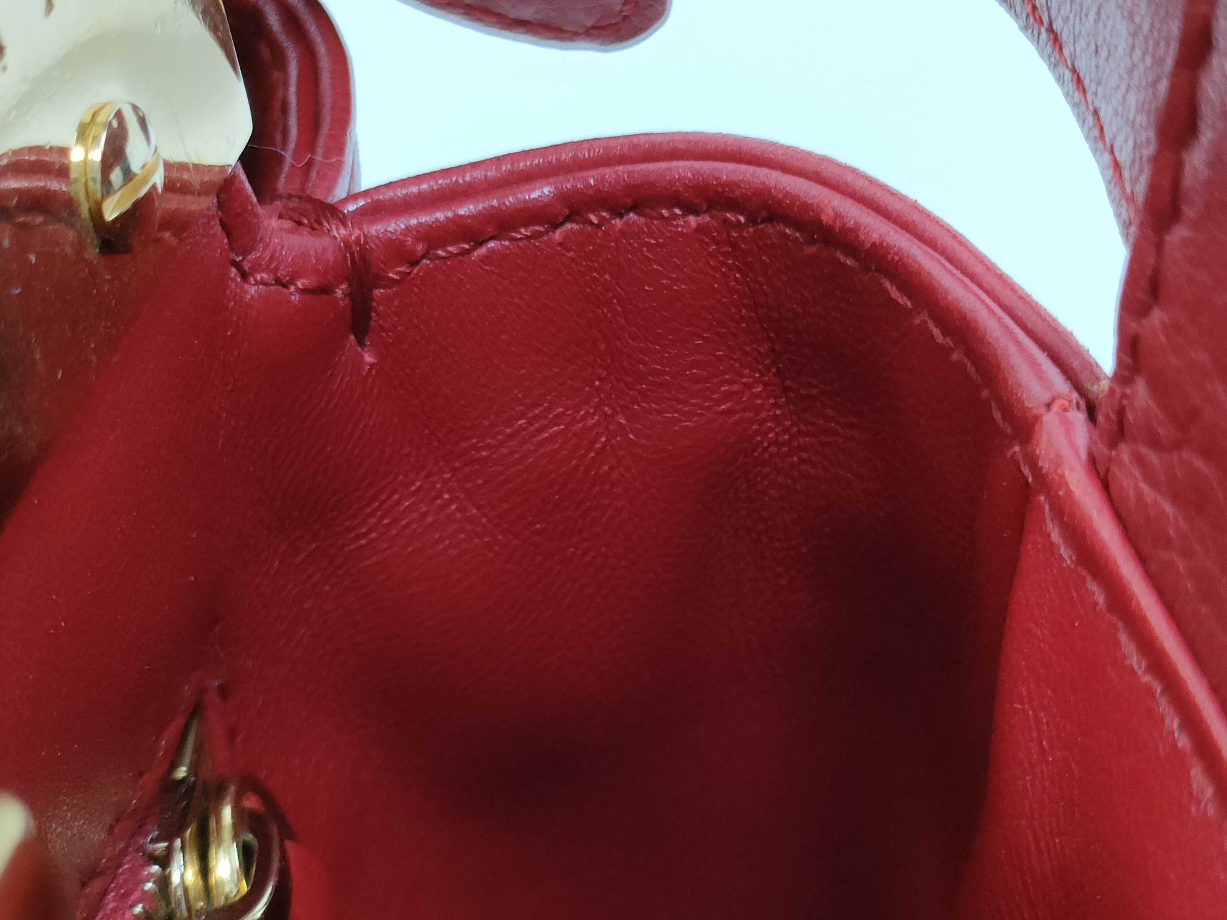 Peekaboo XS Leather 2-Way Handbag, Red, 8BN309 (Shoulder Bag) — view 10