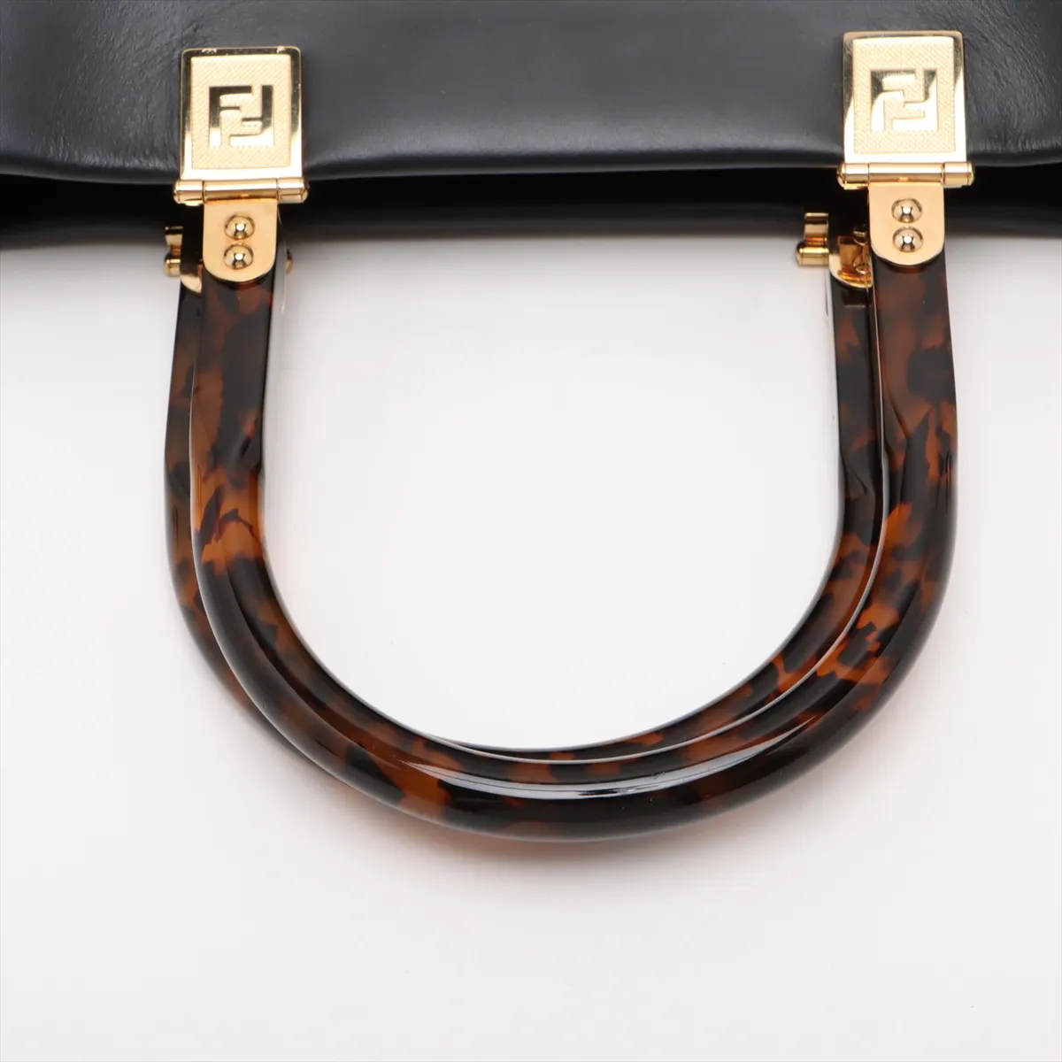 Sunshine Leather Tote Bag, Black, 8BH372 — view 5
