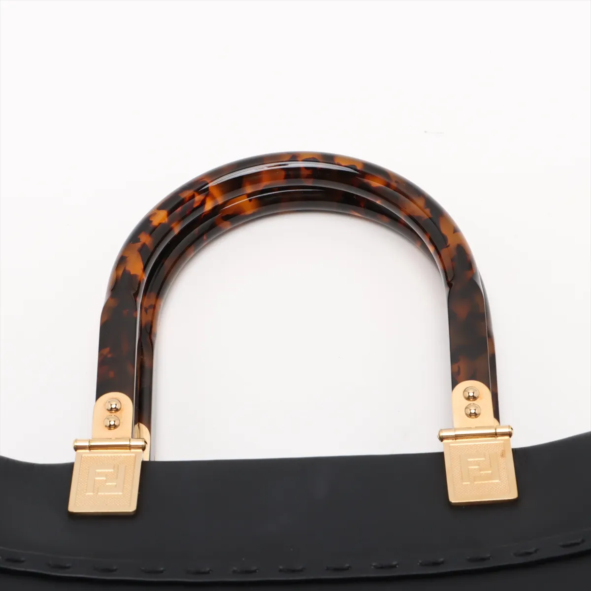 Sunshine Leather Tote Bag, Black, 8BH372 — view 6