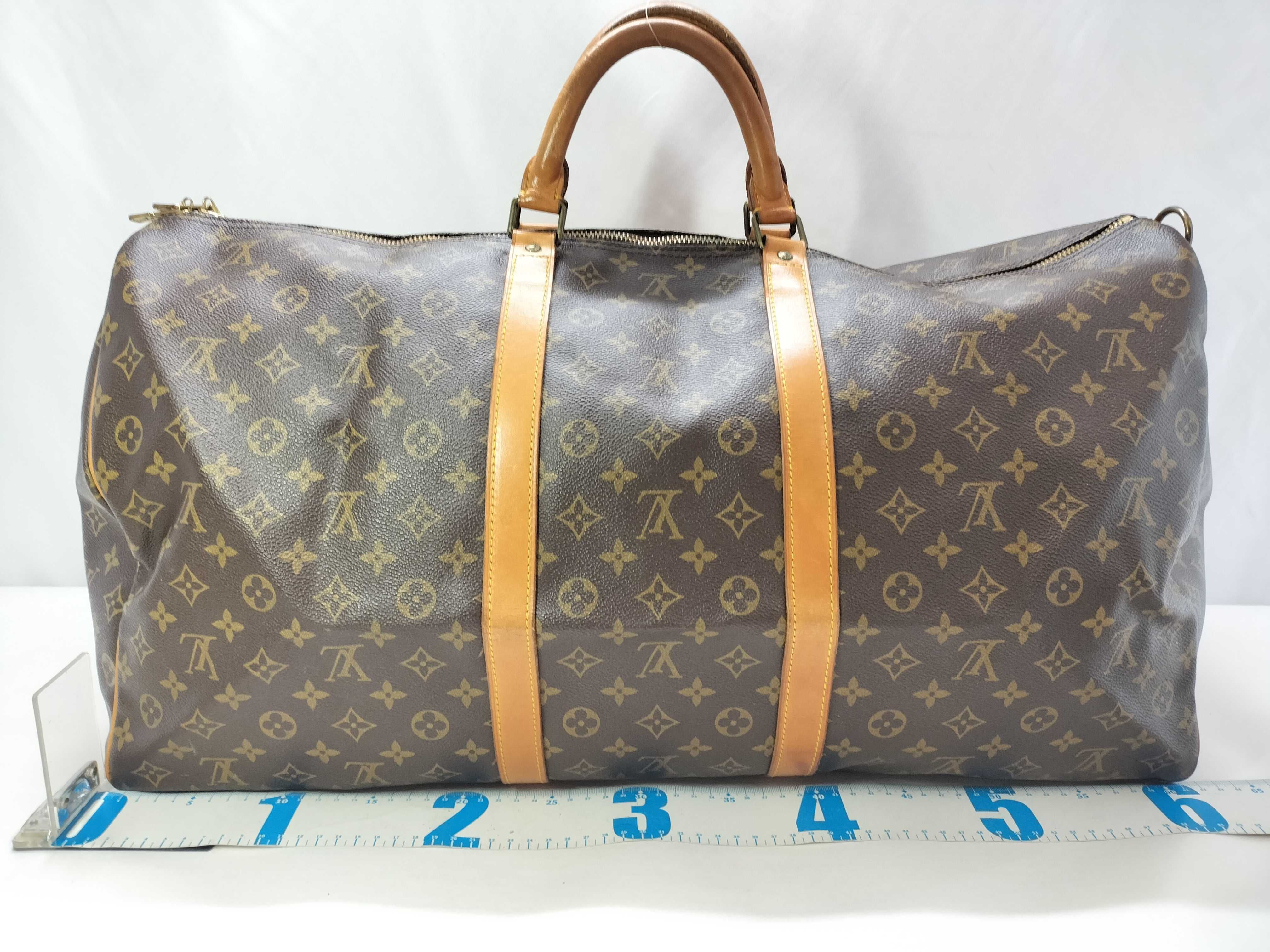 Monogram Keepall Bandoulière 60 M41412 FH0950 Brown Boston Bag — view 2
