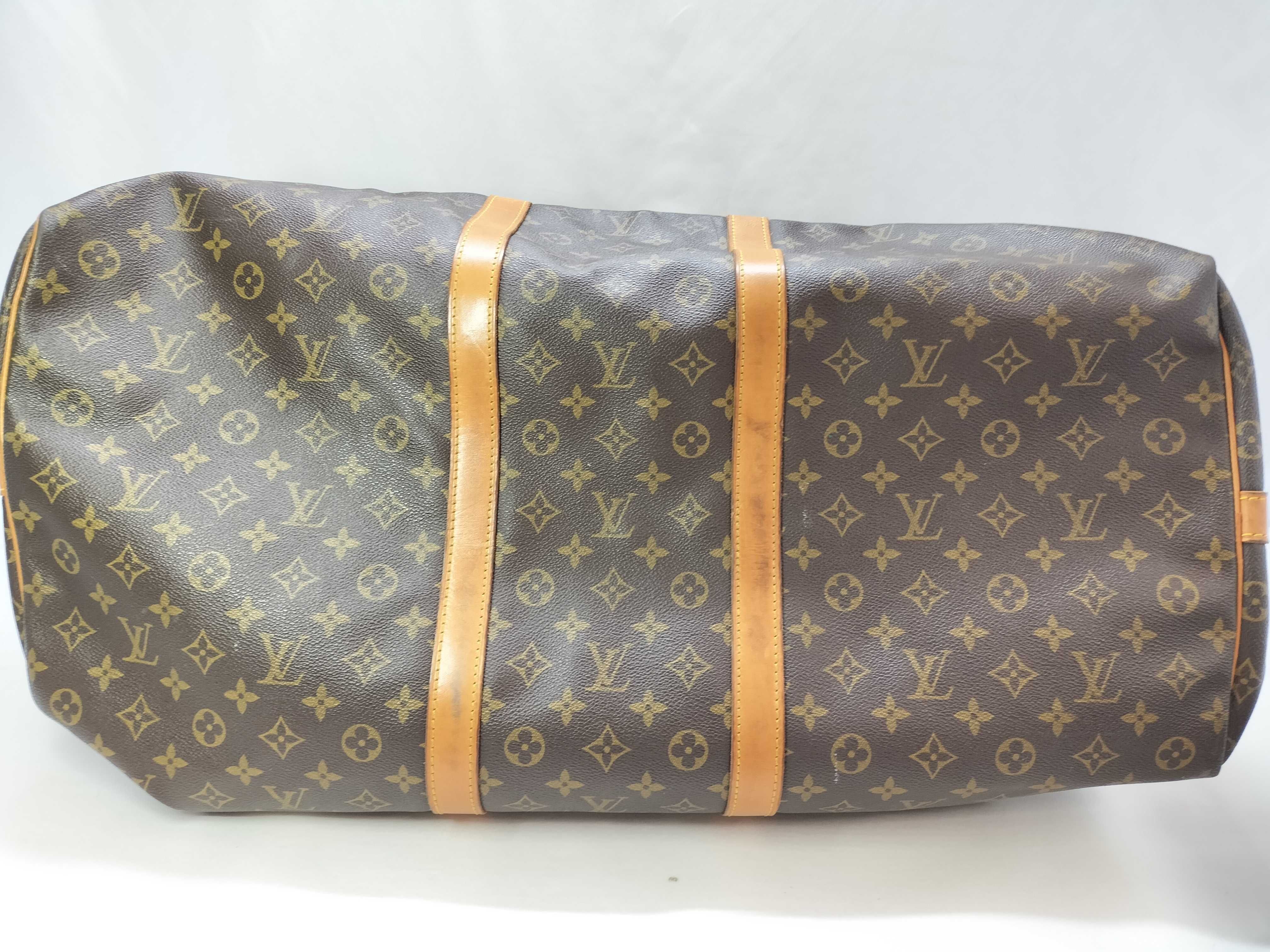 Monogram Keepall Bandoulière 60 M41412 FH0950 Brown Boston Bag — view 15