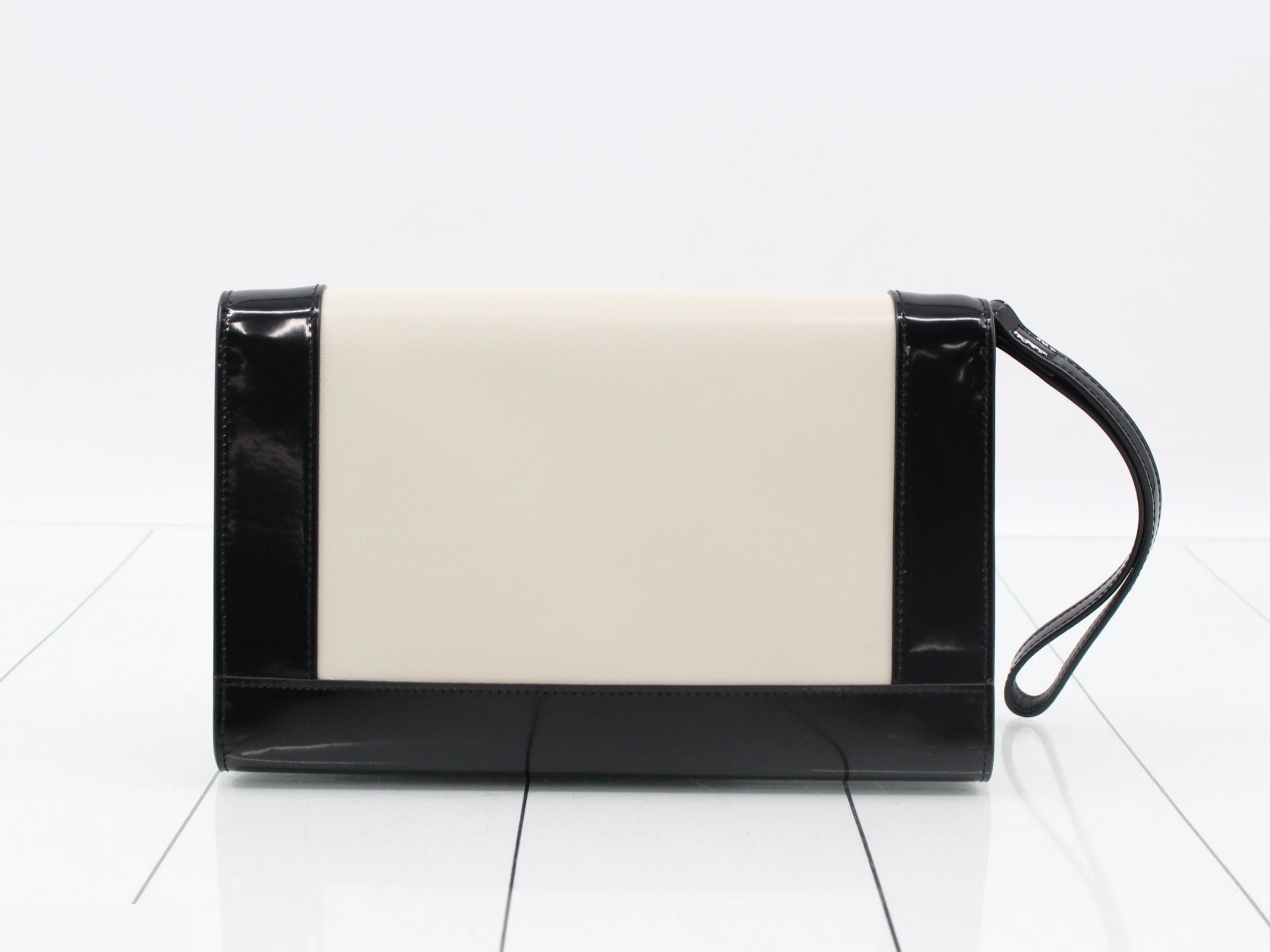 Unused clutch bag/second bag, black/ivory — view 2