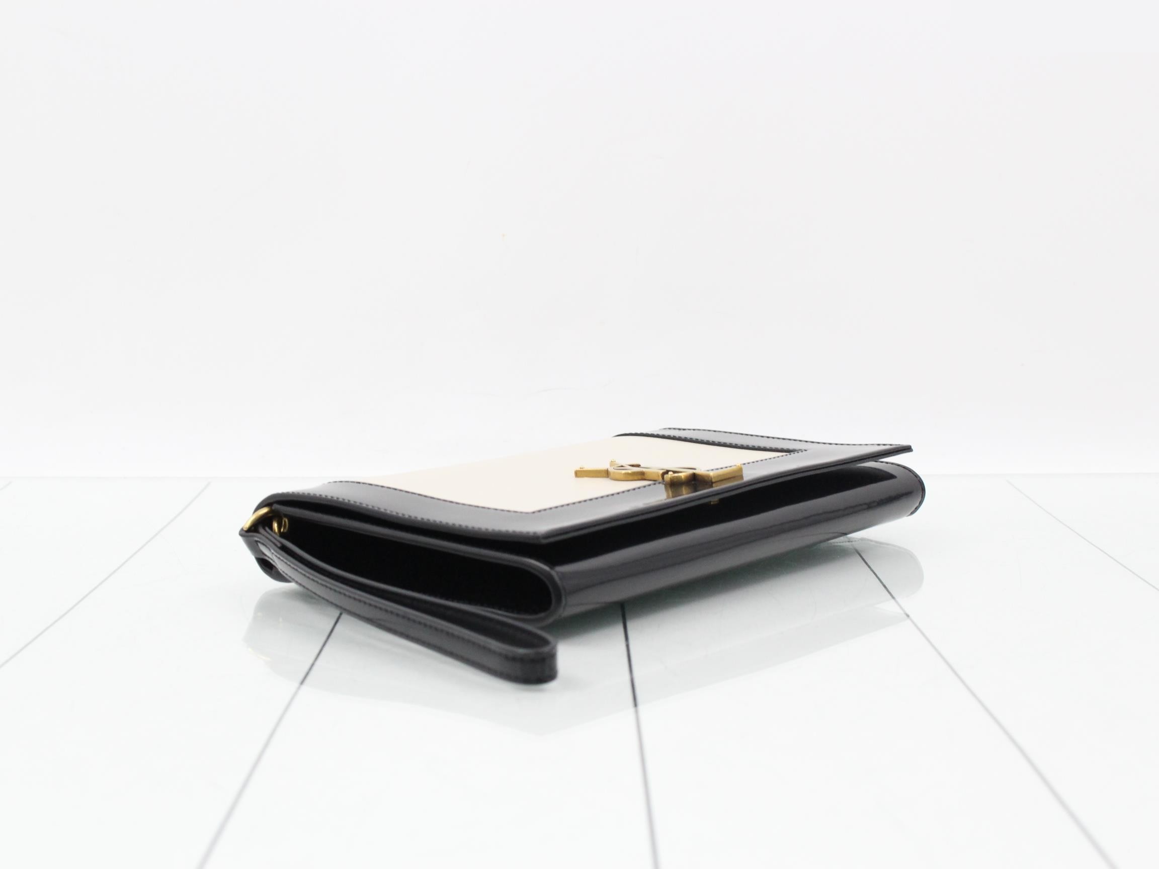 Unused clutch bag/second bag, black/ivory — view 5