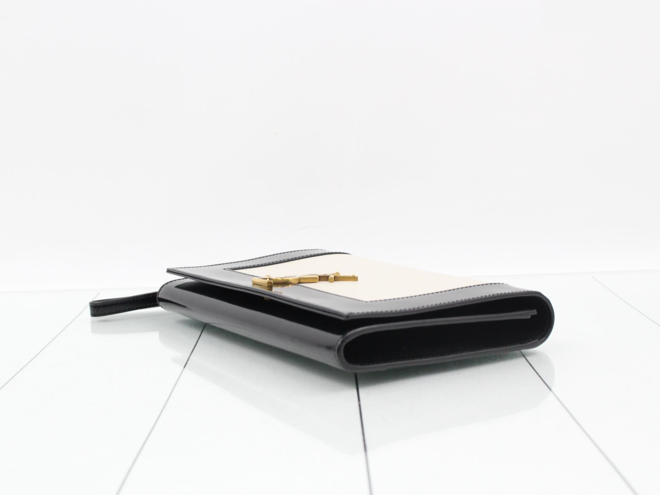 Unused clutch bag/second bag, black/ivory — view 6