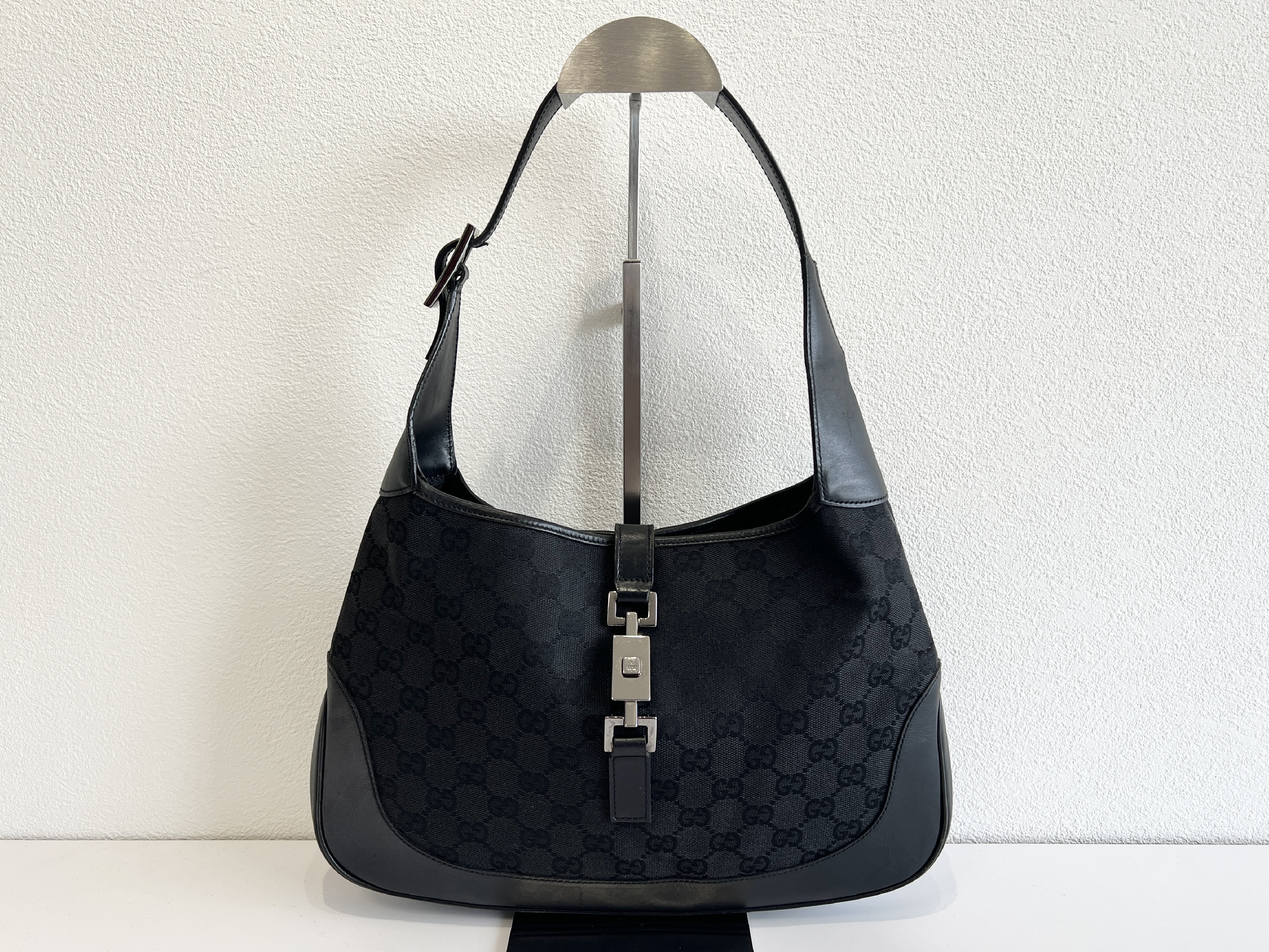 Jackie GG Canvas Leather One Shoulder Bag