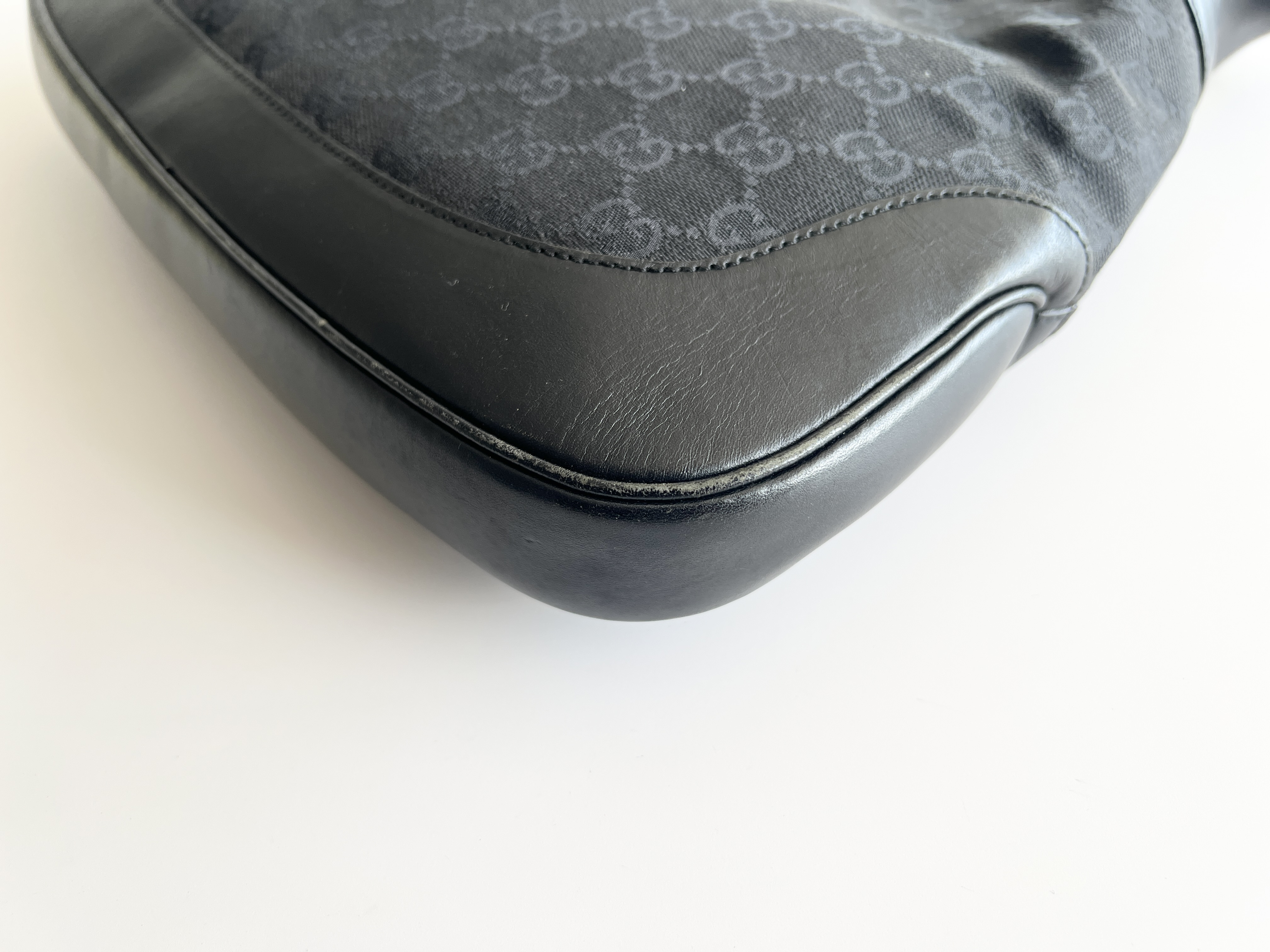 Jackie GG Canvas Leather One Shoulder Bag — view 13