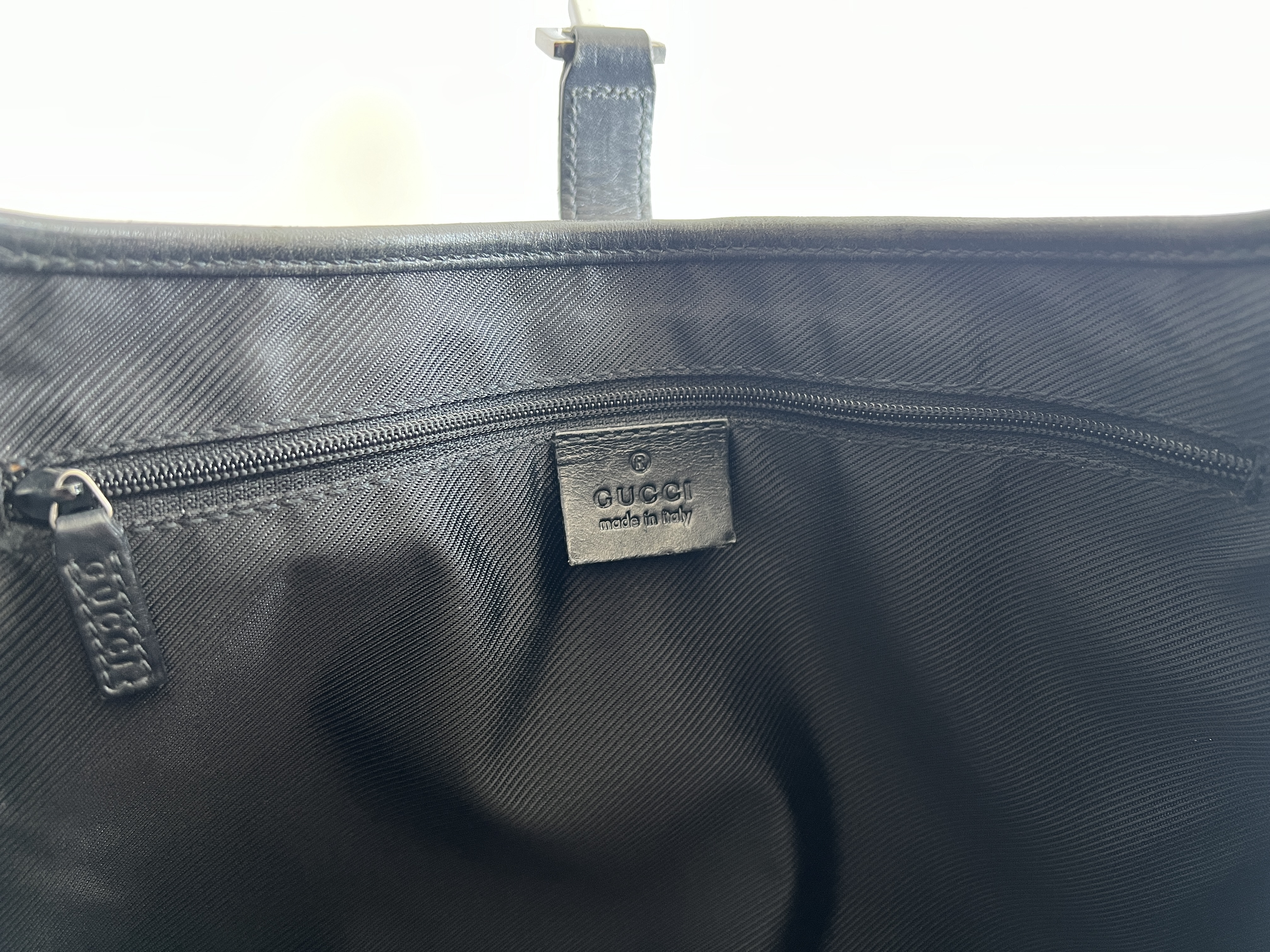 Jackie GG Canvas Leather One Shoulder Bag — view 7