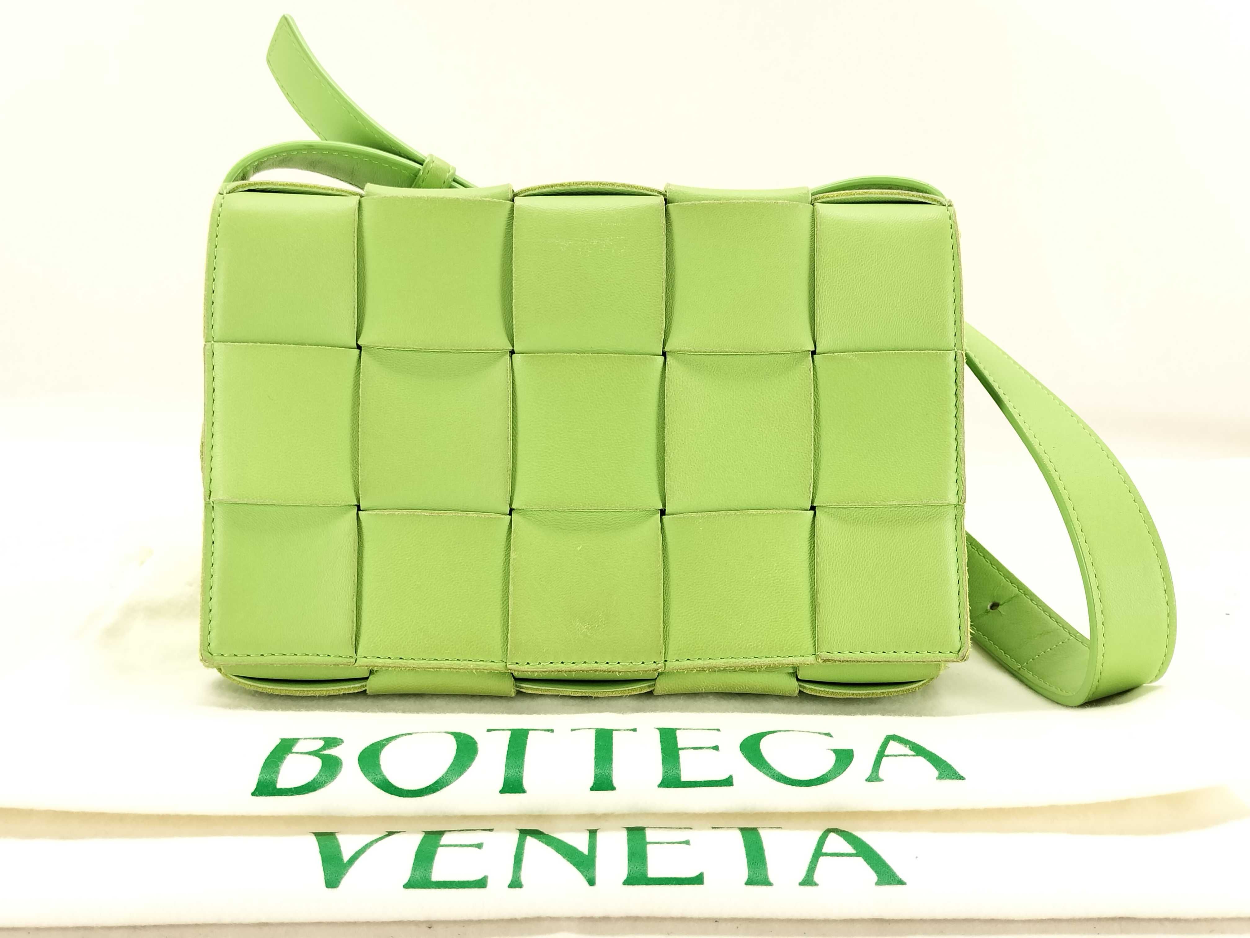 KR- Maxi Intrecciato Cassette Leather Shoulder Bag Green - Grade Shoulder Bag