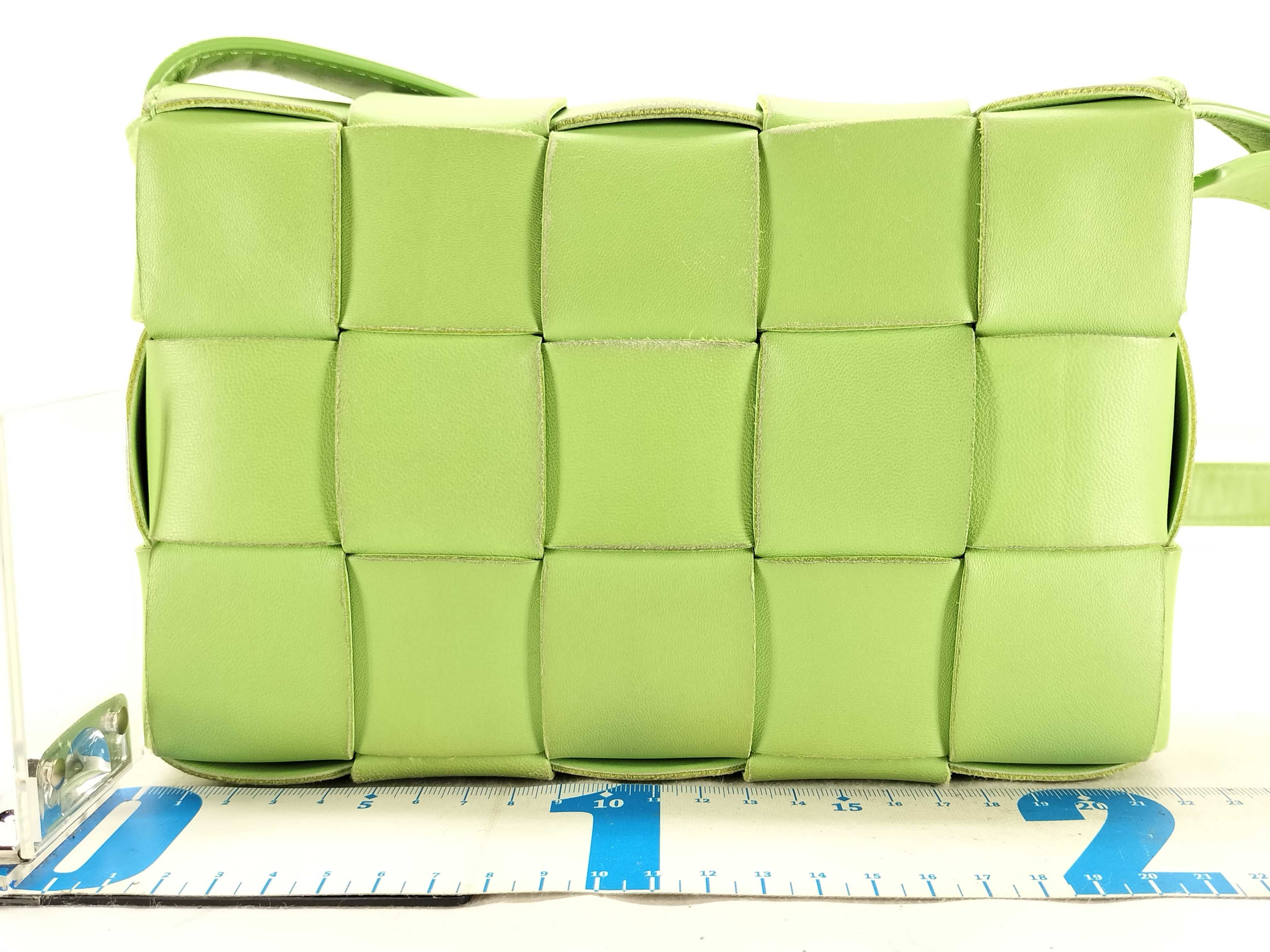 KR- Maxi Intrecciato Cassette Leather Shoulder Bag Green - Grade Shoulder Bag — view 2