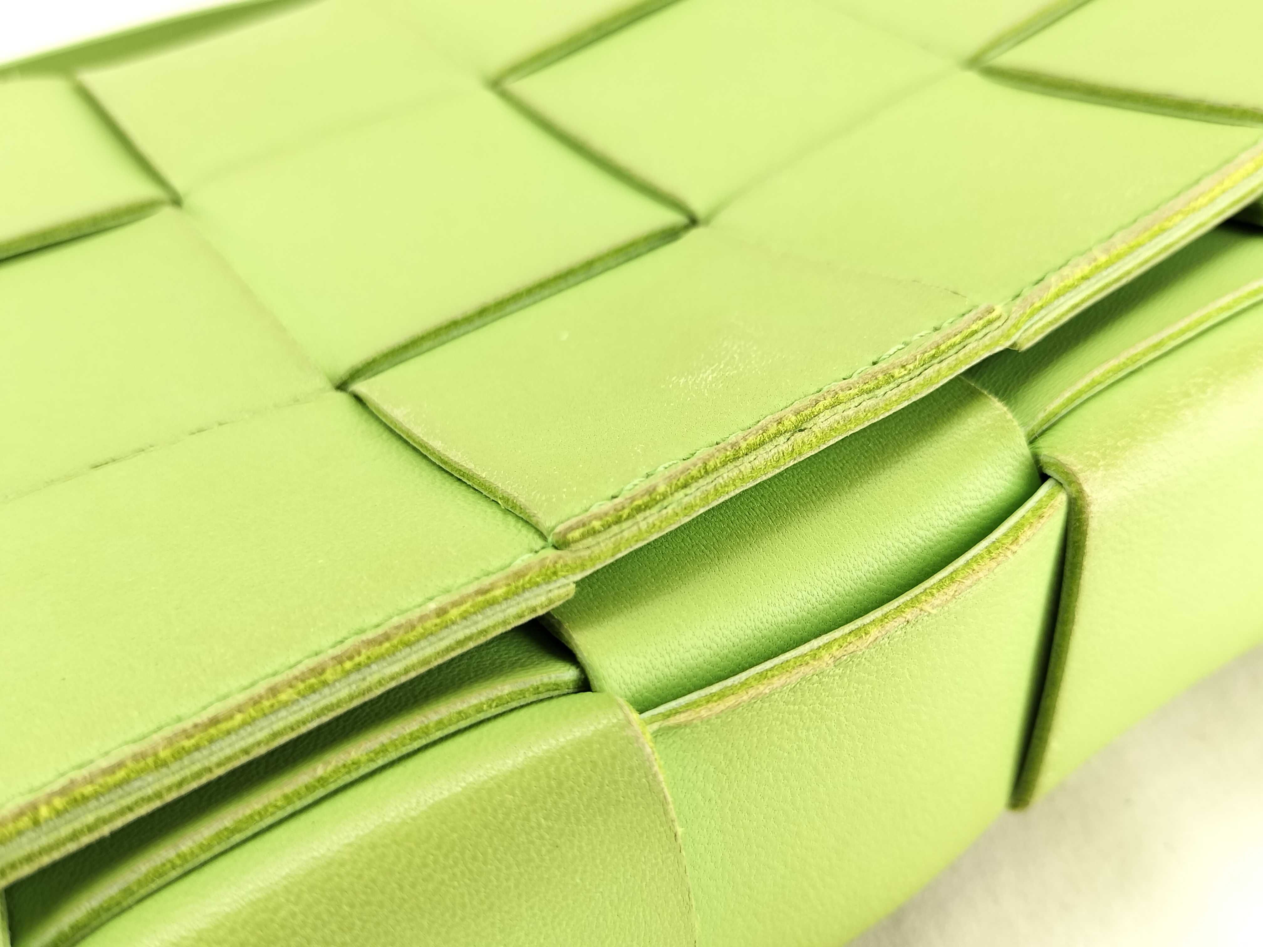 KR- Maxi Intrecciato Cassette Leather Shoulder Bag Green - Grade Shoulder Bag — view 14