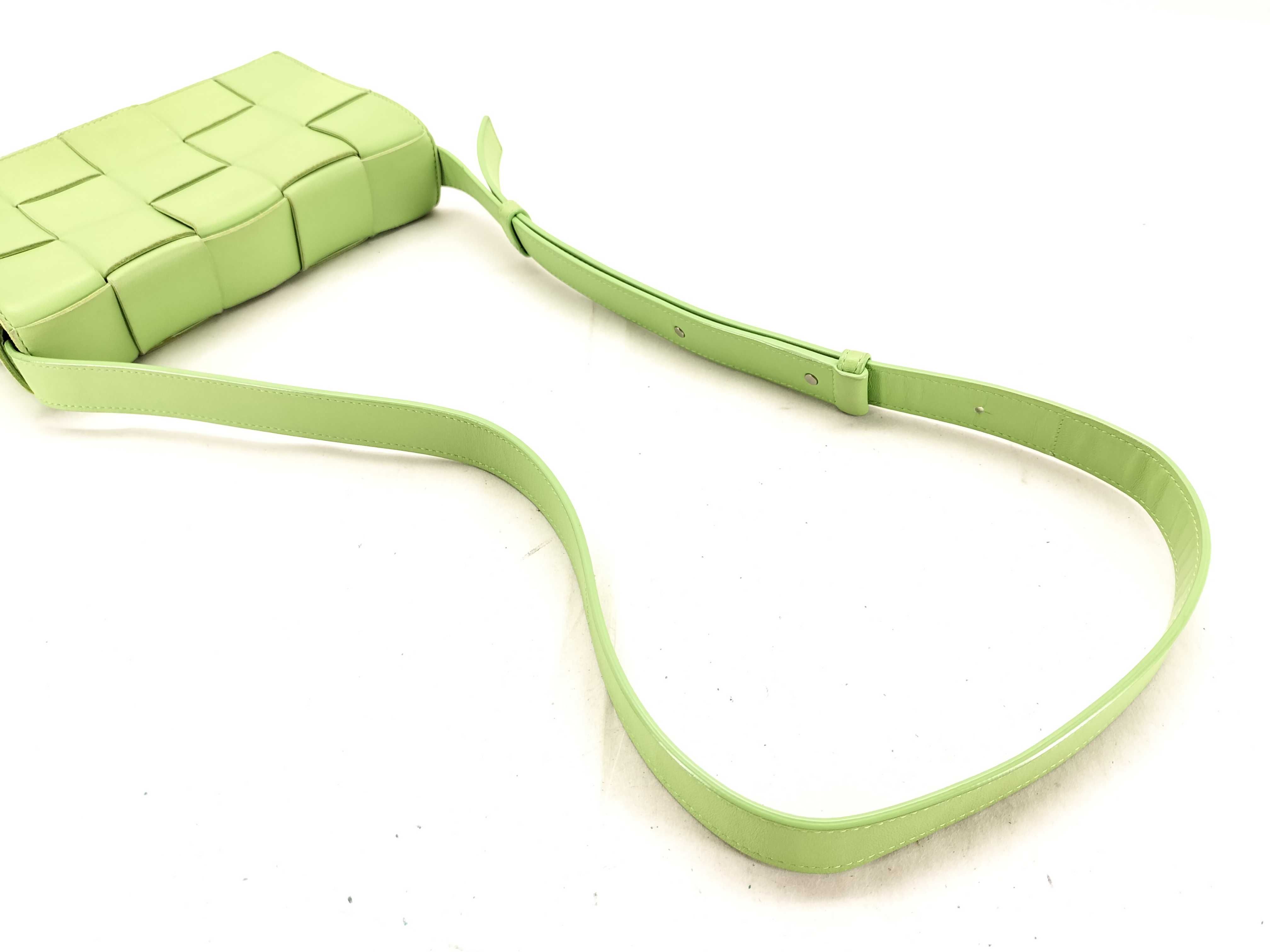 KR- Maxi Intrecciato Cassette Leather Shoulder Bag Green - Grade Shoulder Bag — view 3