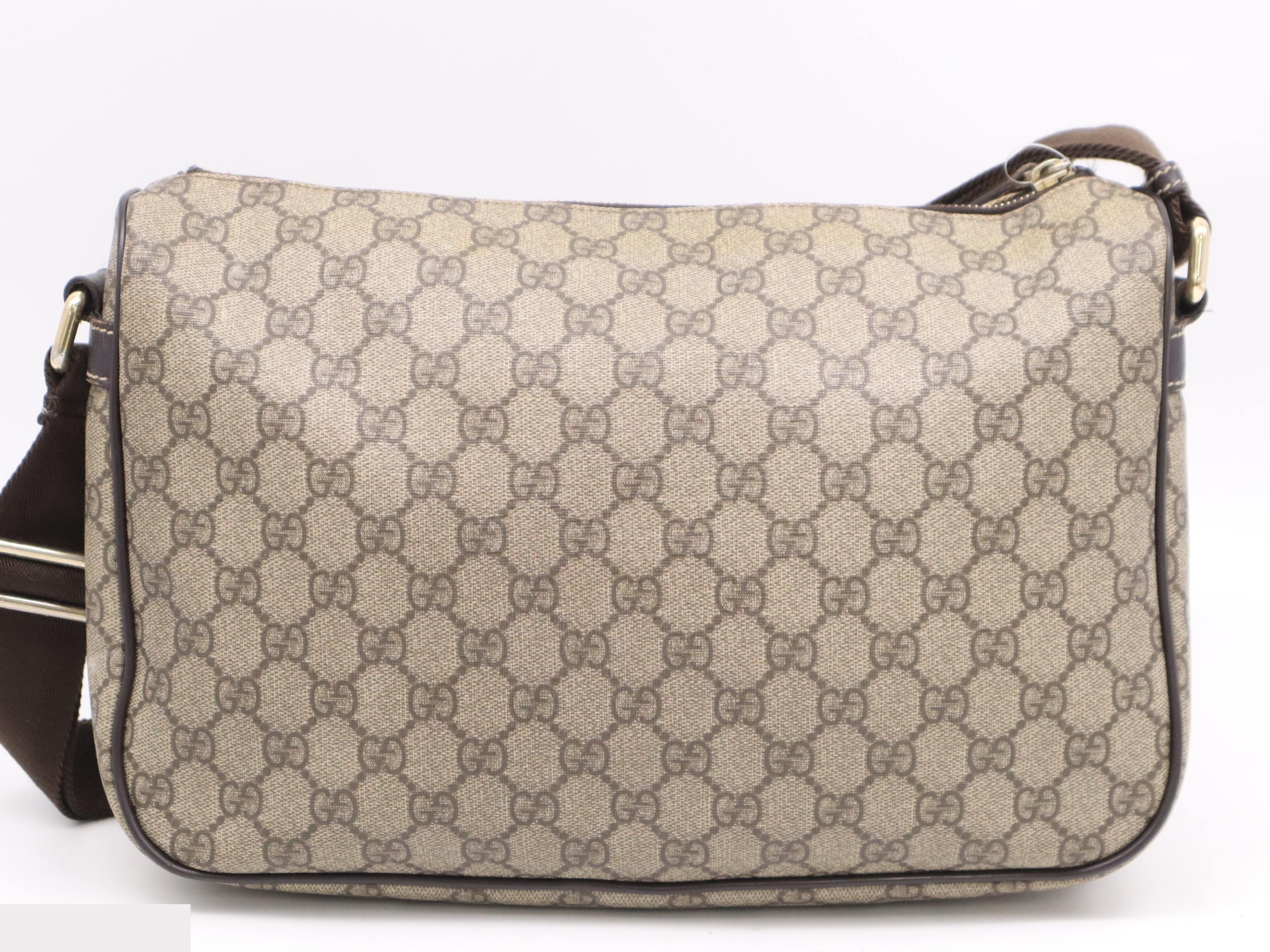 GG Supreme Guccissima Shoulder Bag, Beige/Brown, 520981 — view 2