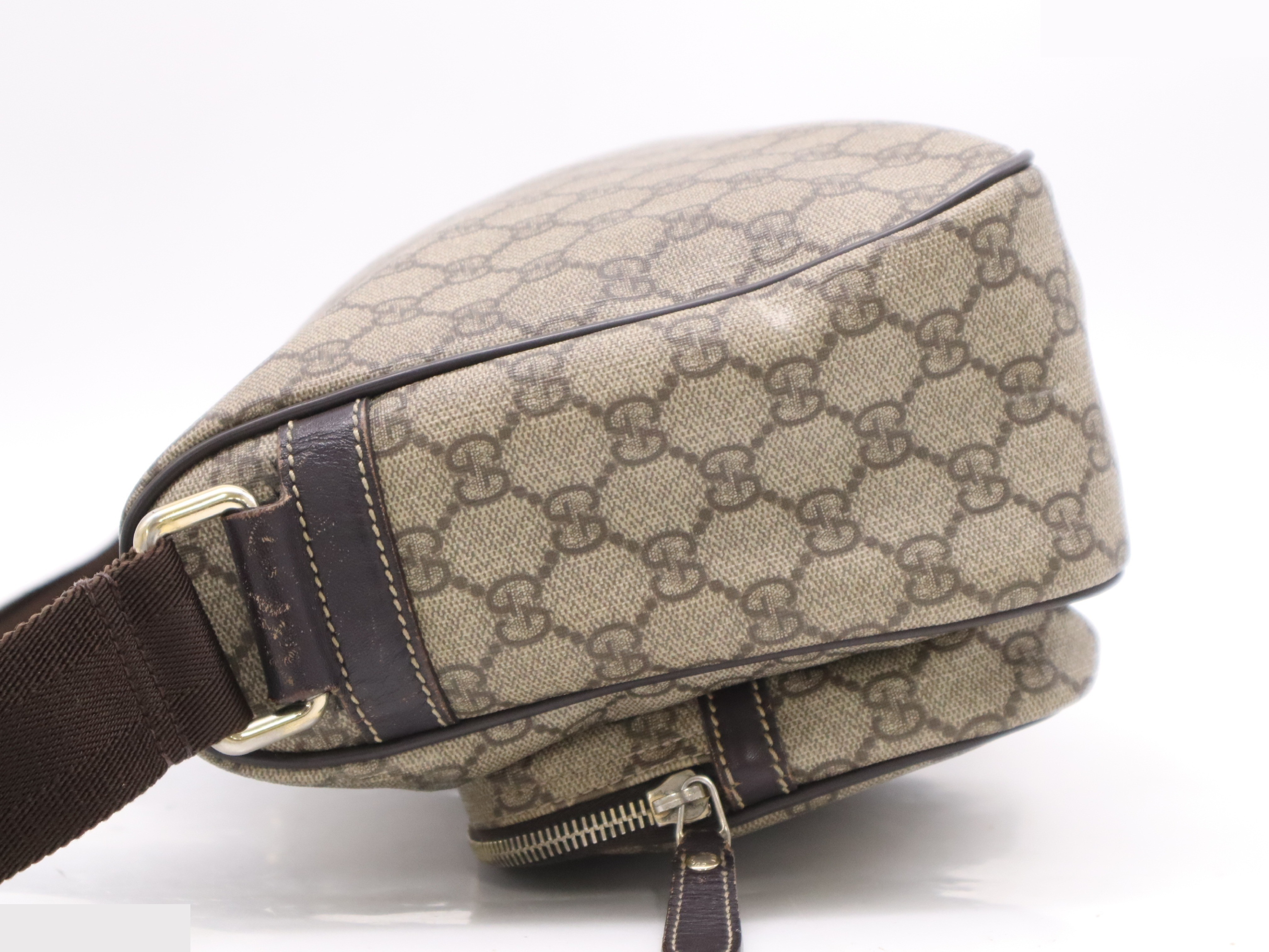 GG Supreme Guccissima Shoulder Bag, Beige/Brown, 520981 — view 3