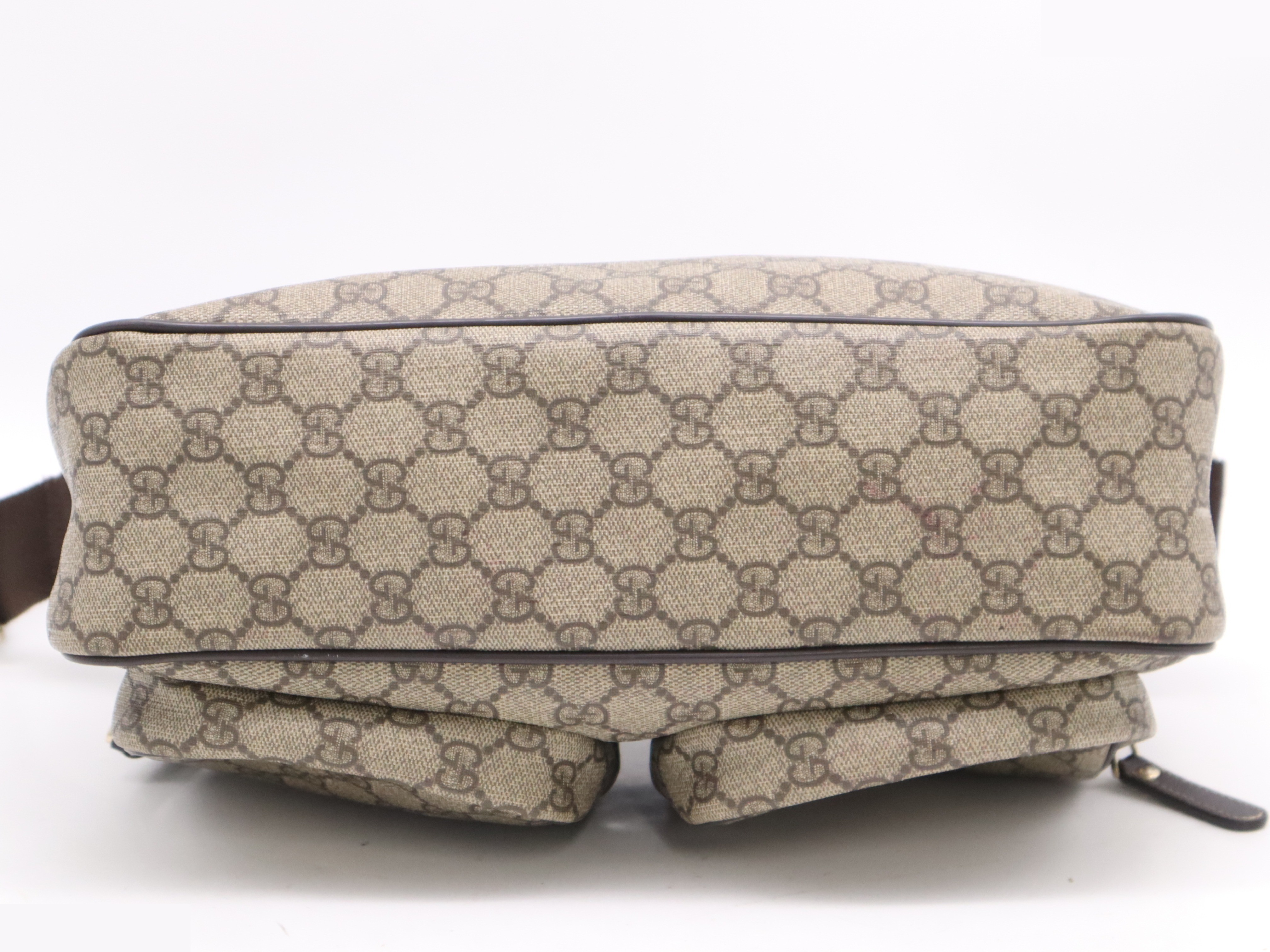GG Supreme Guccissima Shoulder Bag, Beige/Brown, 520981 — view 4