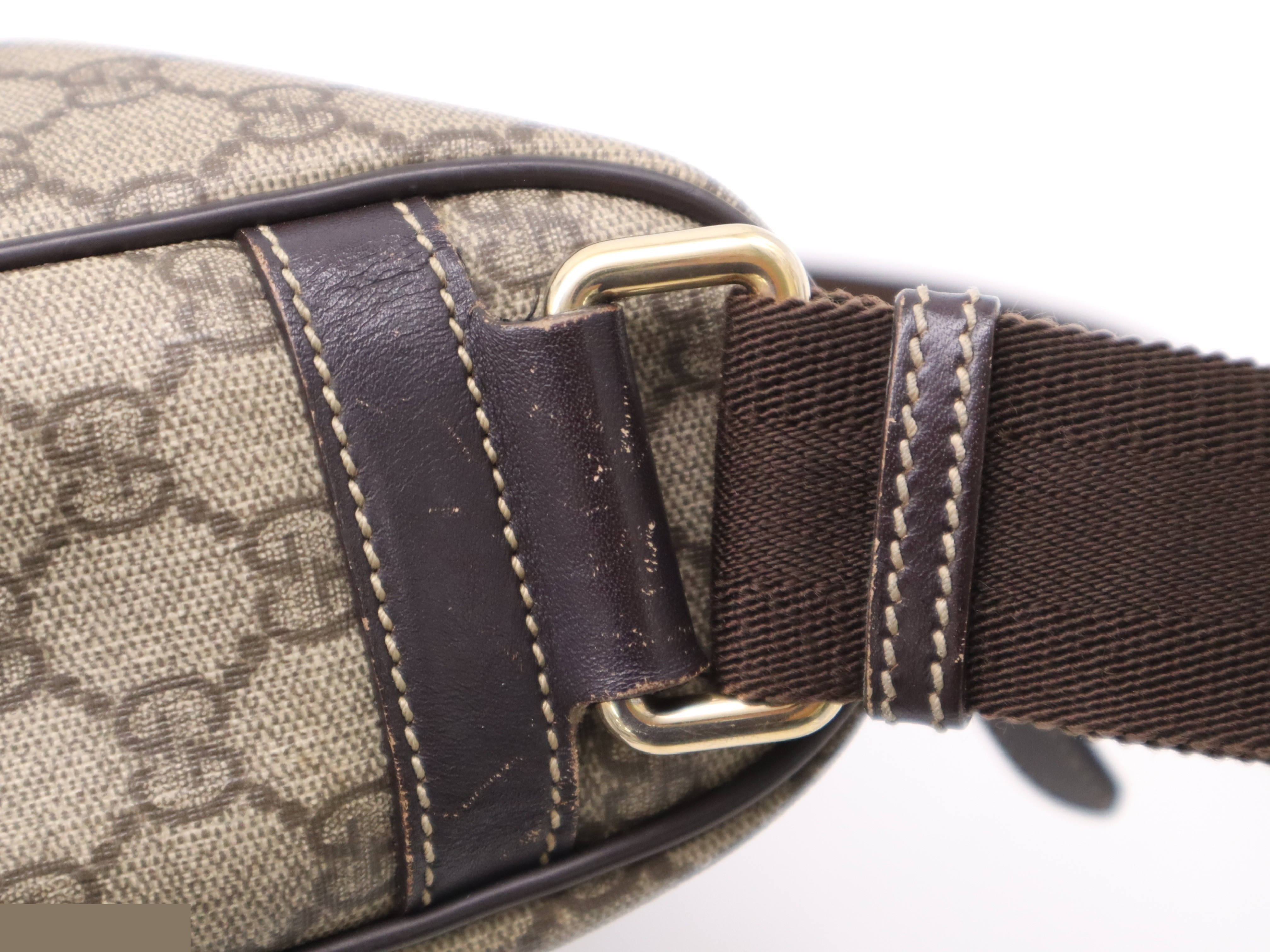 GG Supreme Guccissima Shoulder Bag, Beige/Brown, 520981 — view 7