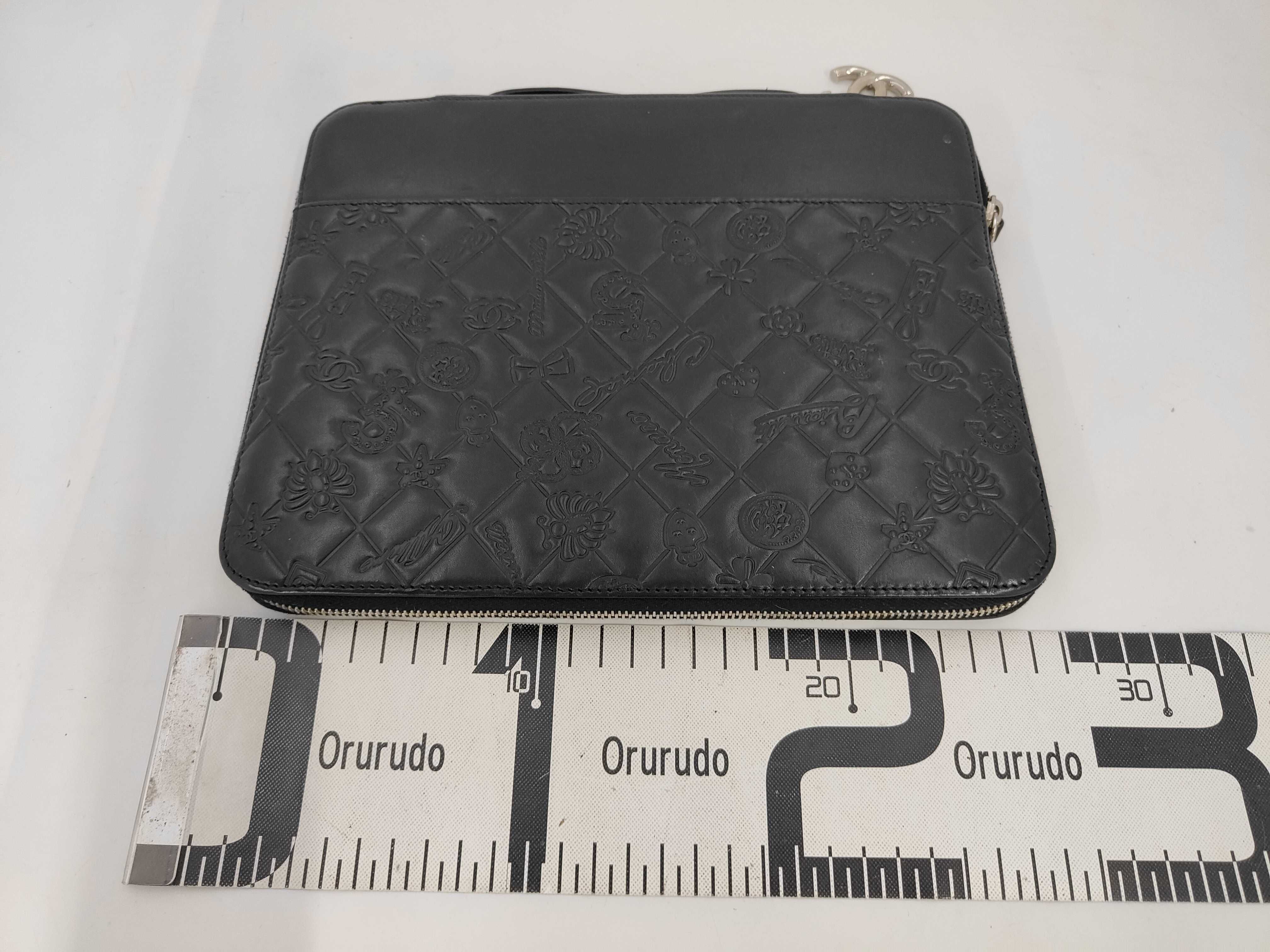 Tablet Case, Lambskin, Embossed, Black Bag — view 2